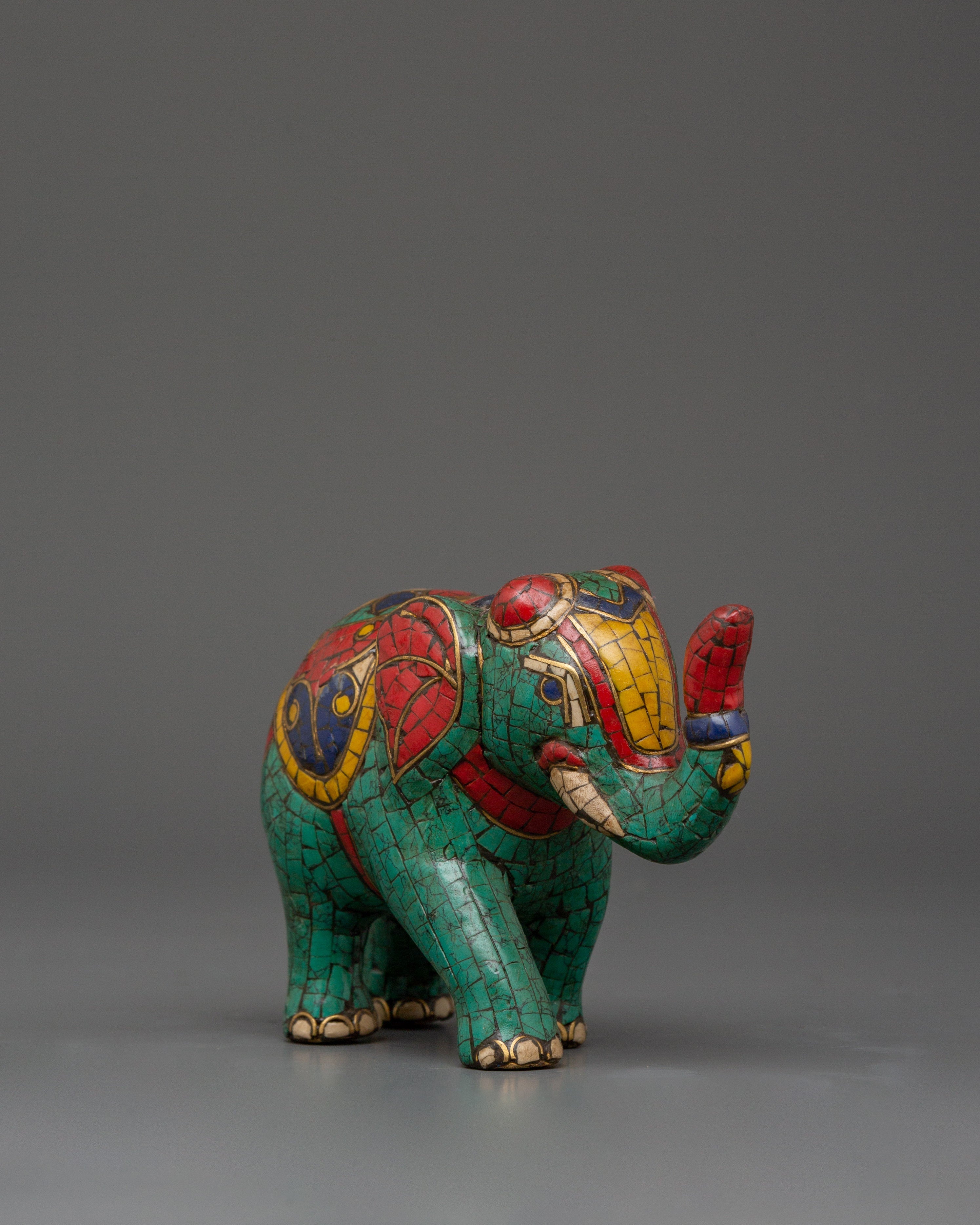 Decorative Brass Elephant Statue | Home & Spiritual Good Luck Decor