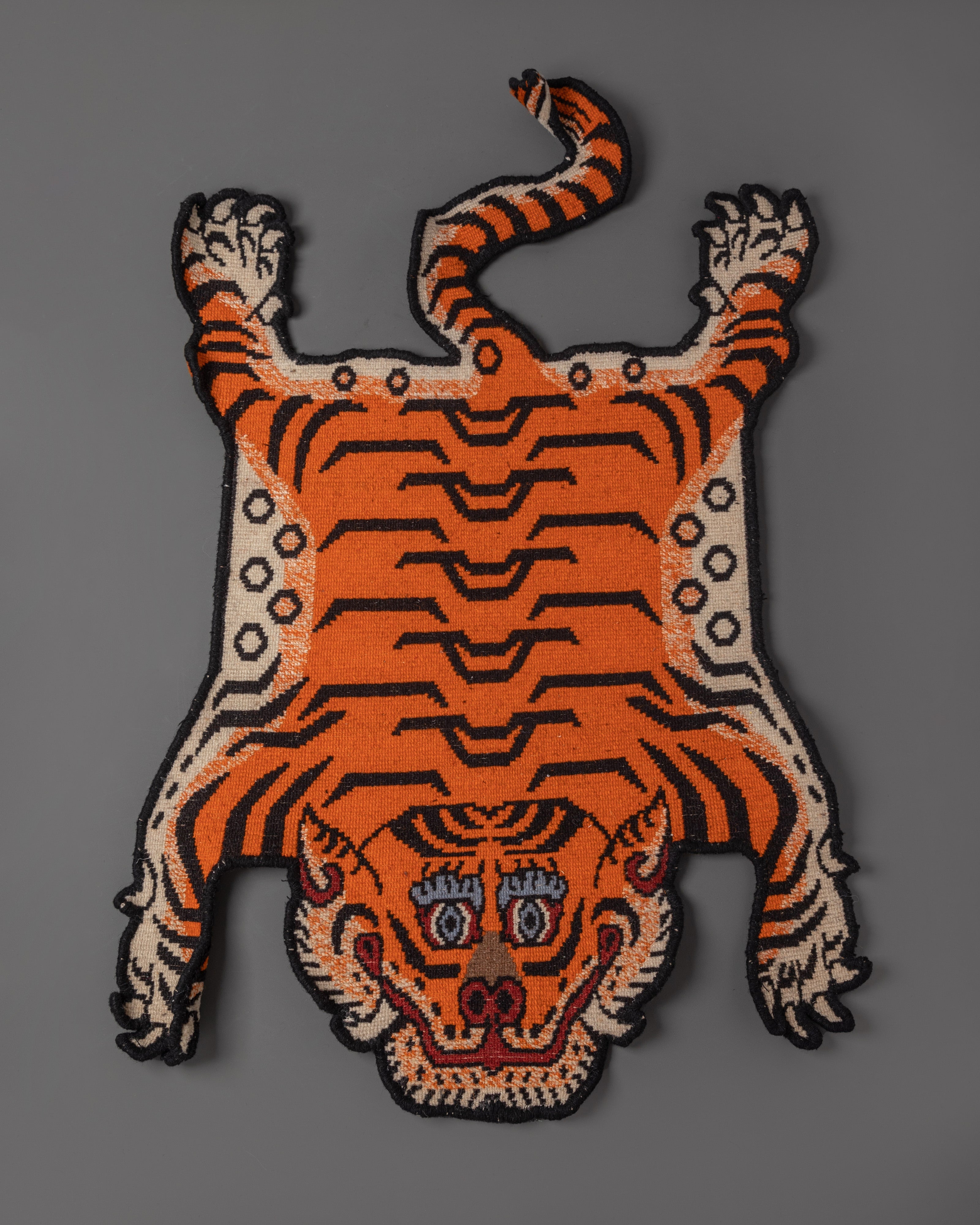 Hand Knotted Tiger Rug | Handcrafted Rug for Home Decor