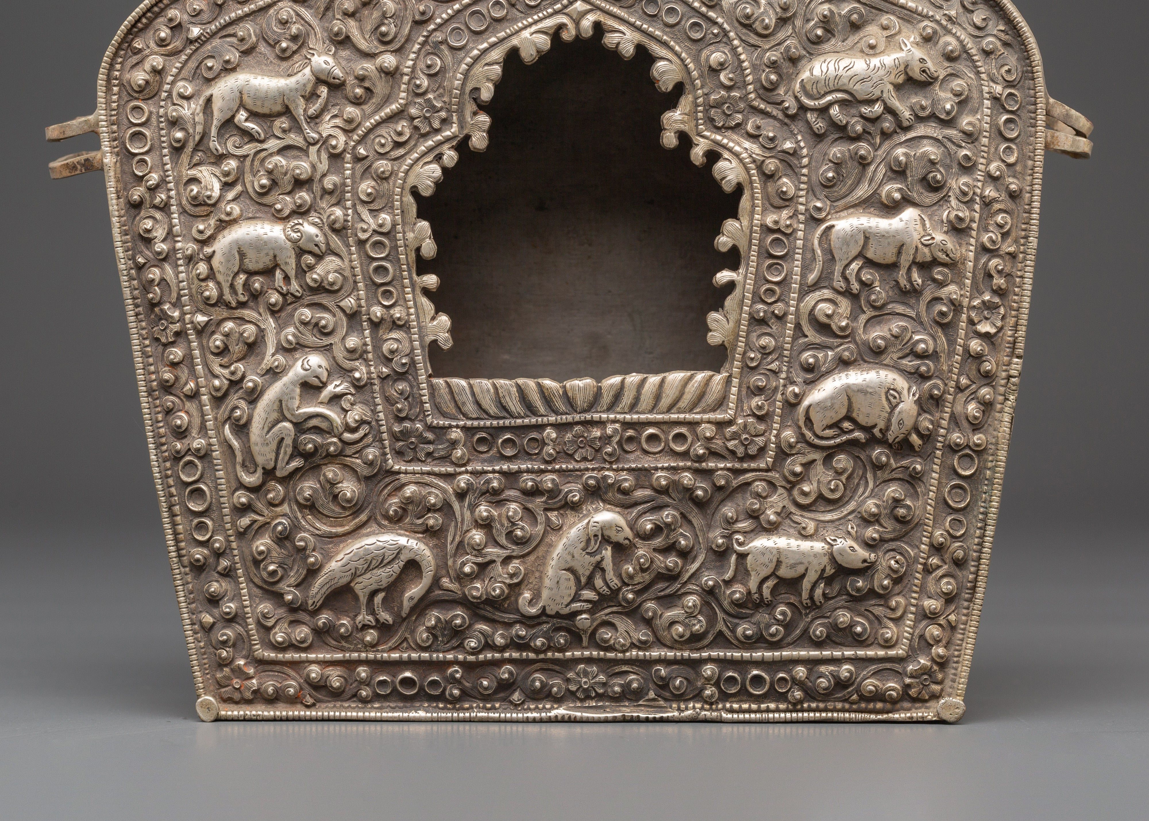 Authentic Handmade Ghau Box | Buddhist Ghau Box with Intricate Animal Motifs