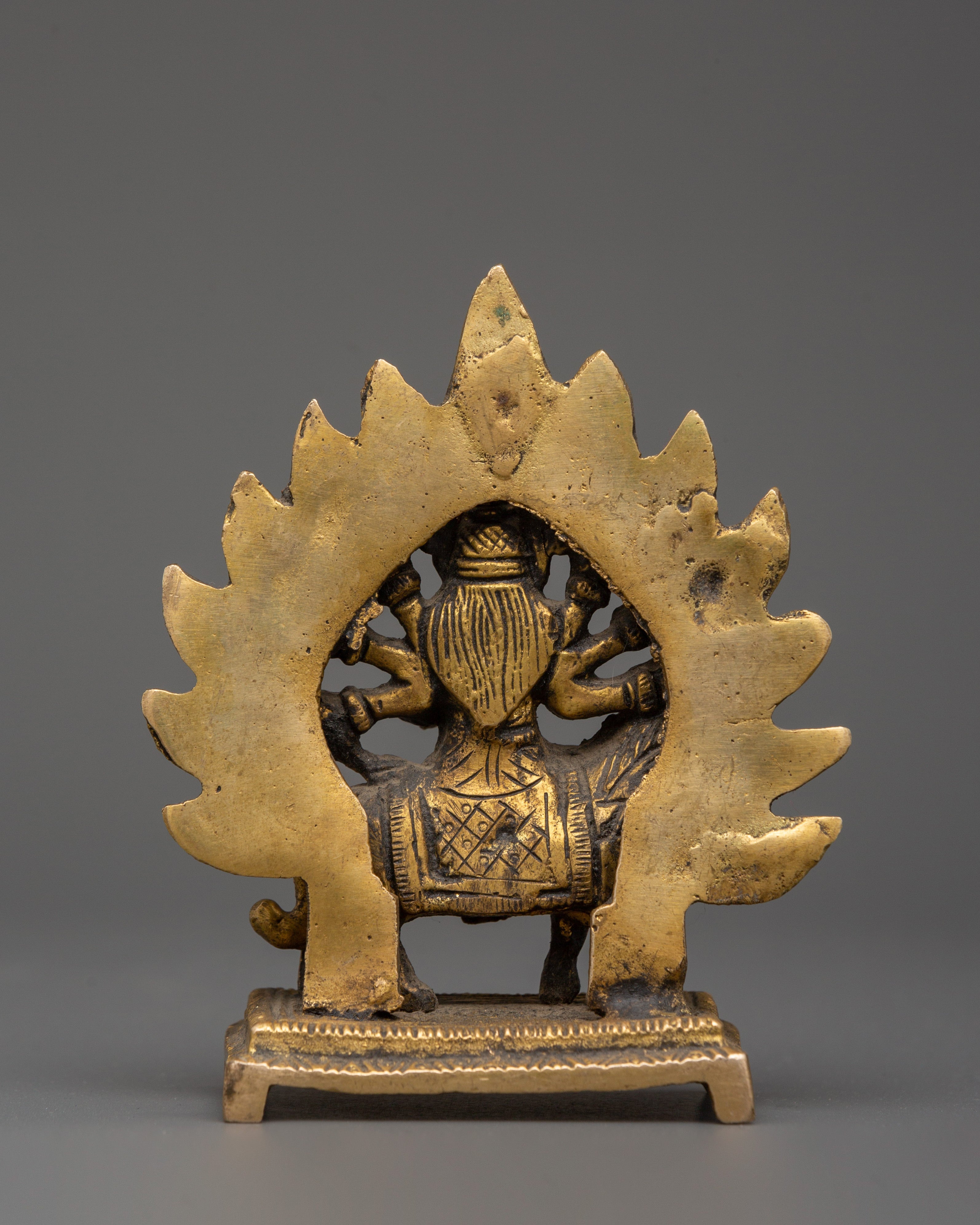 Brass Durga Statue on Lion | Home & Altar Decor