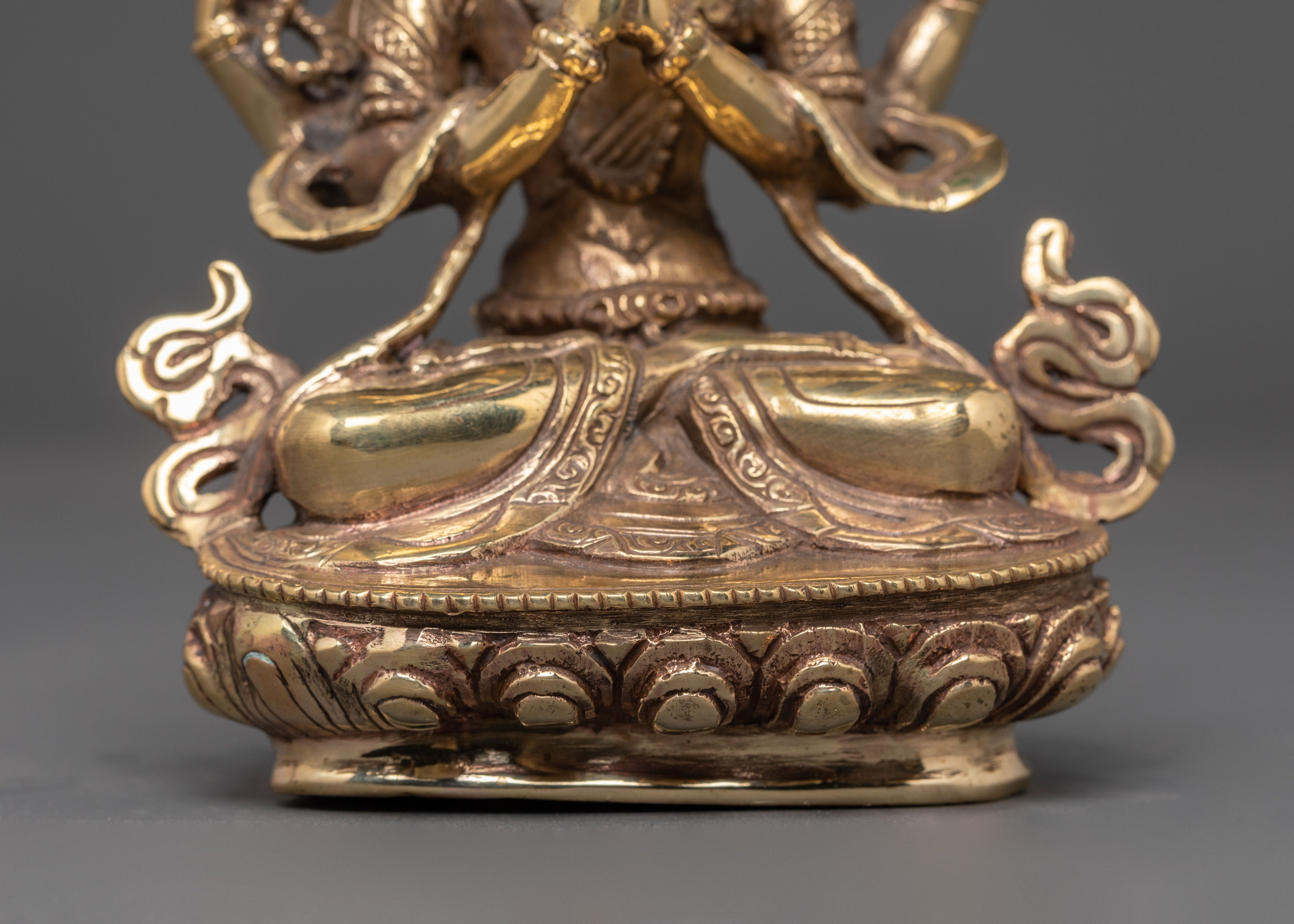 Copper Statue Of Chenrezig | Avalokiteshvara Buddhist Deity