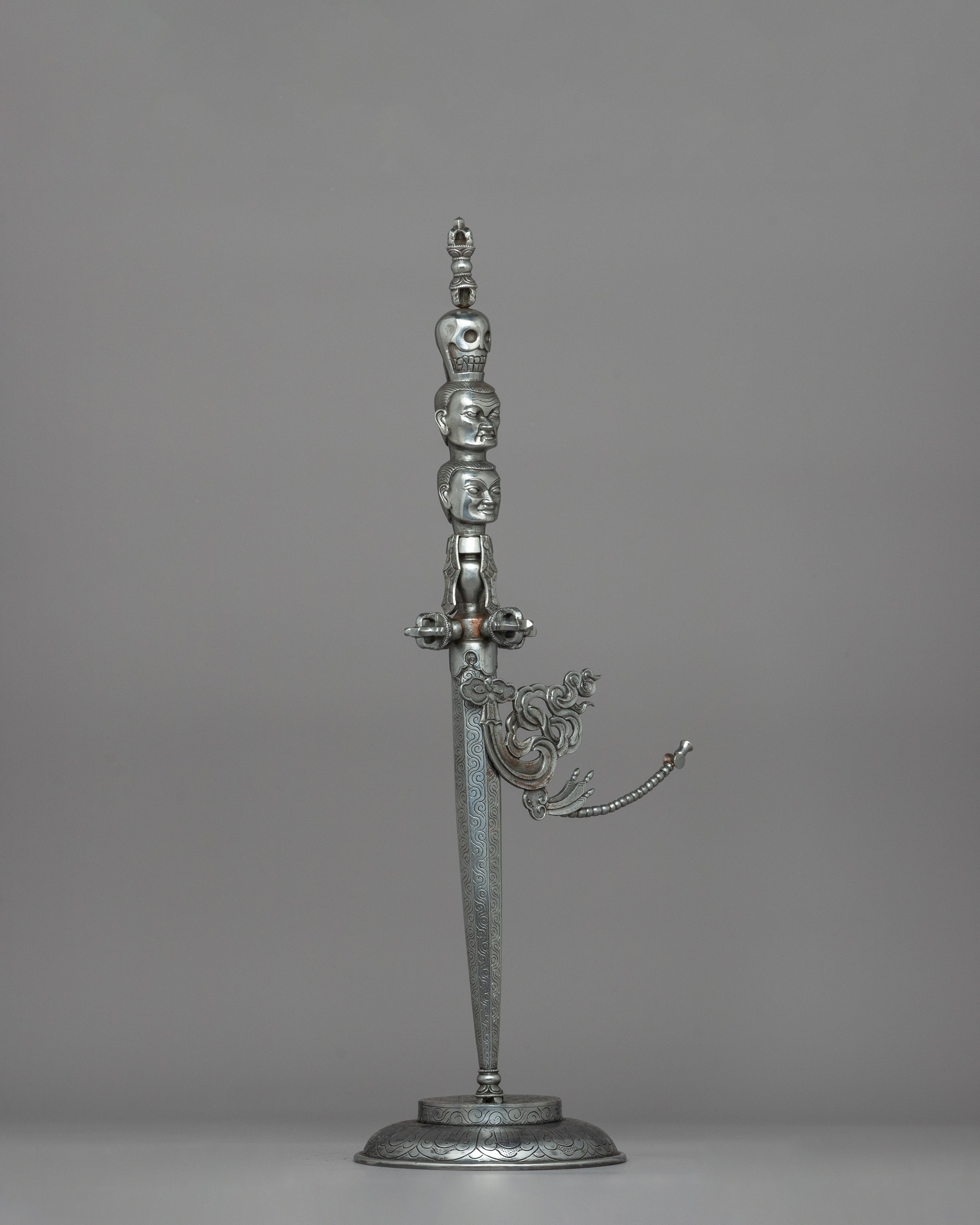 Iron Khatvanga for Tibetan Buddhist |  Sacred Vajrayana Ritual Staff