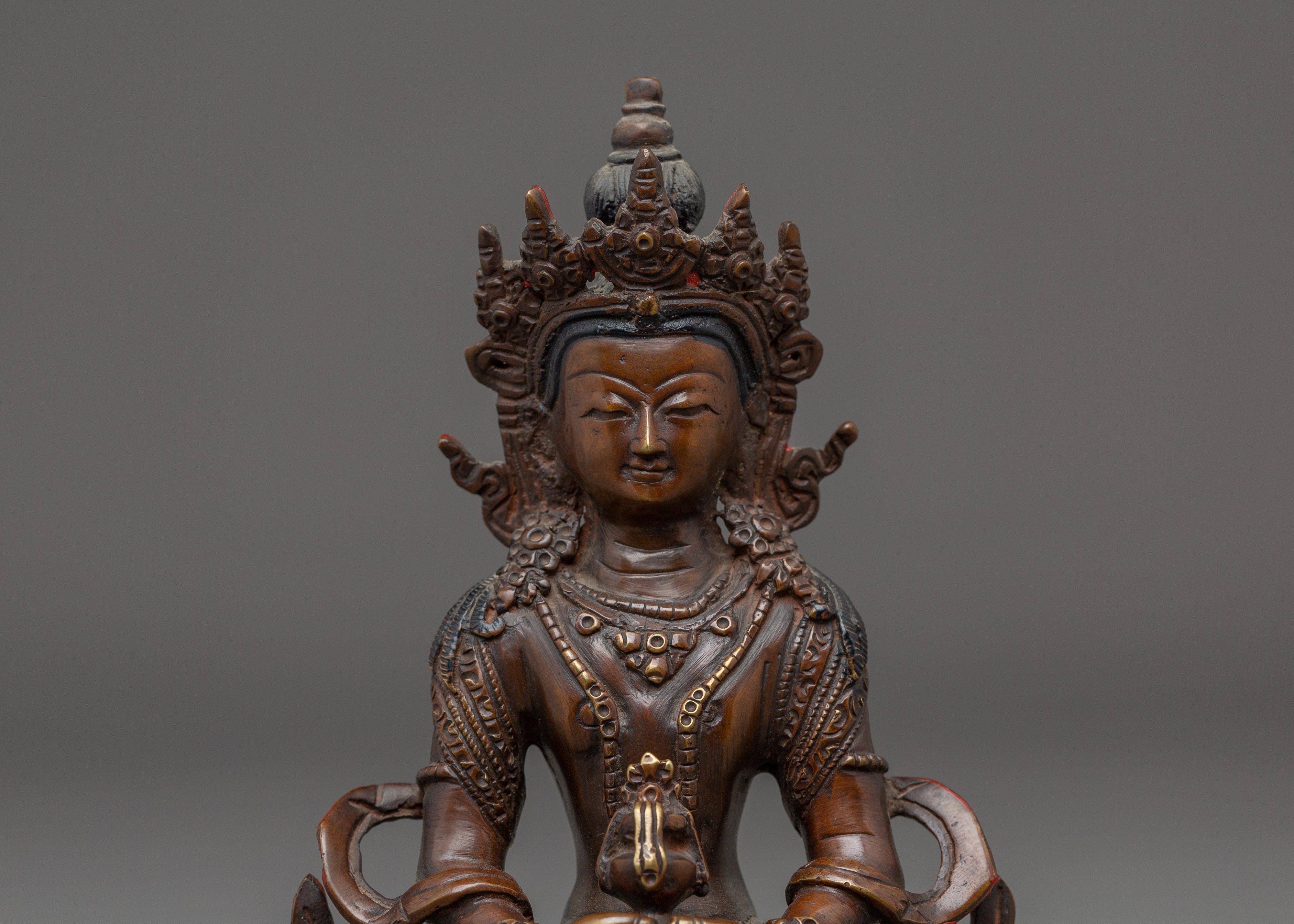 Traditional Amitayus Buddha Sculpture | Symbol of Longevity & Peace