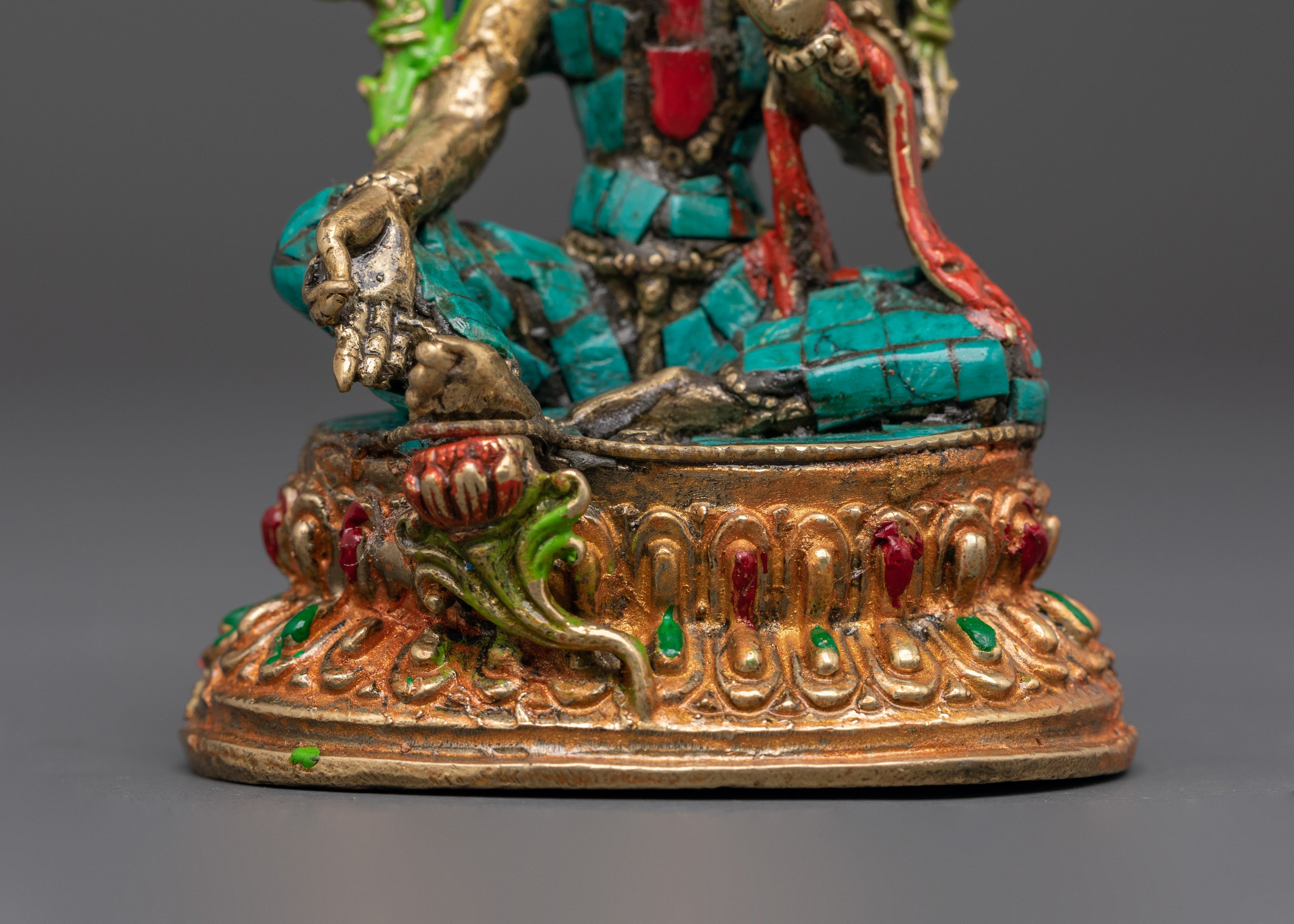 Handcrafted Green Tara Buddhist Deity | Meditation and Home Decor