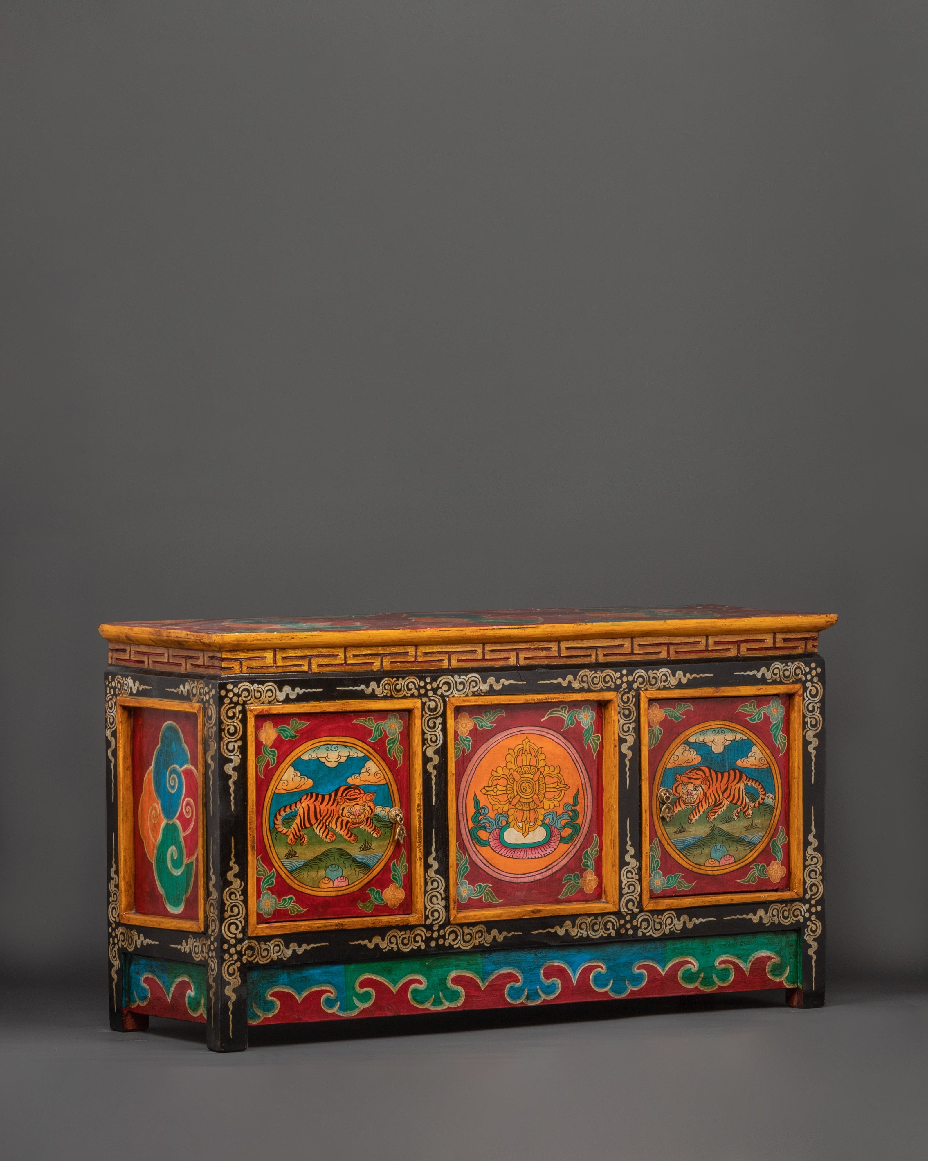 Tibetan Cabinet with Door | Buddhist Altar Storage