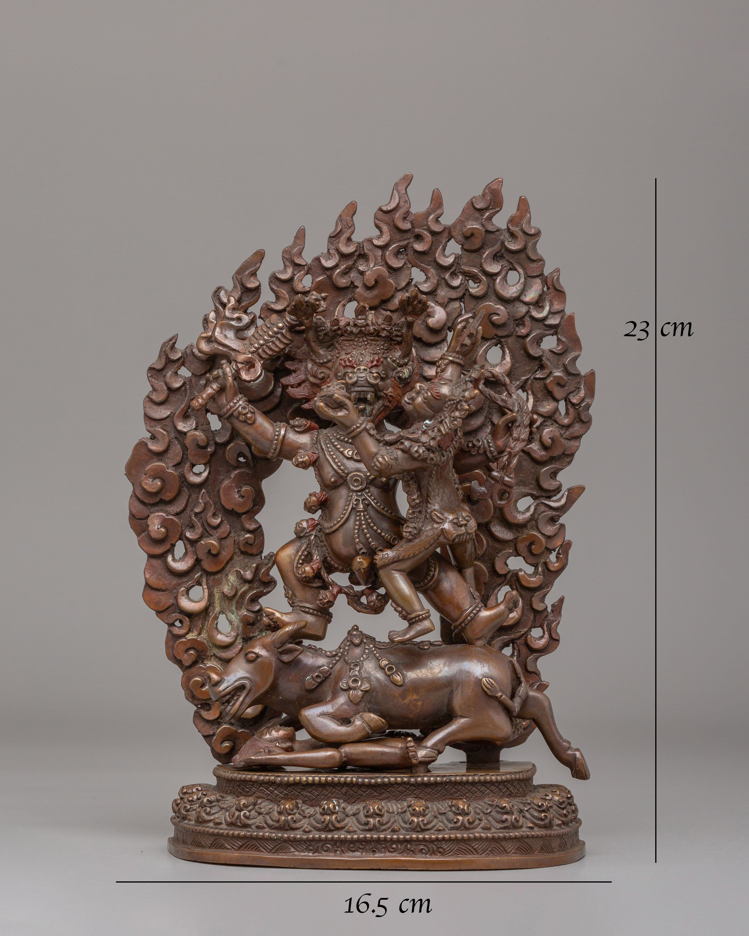 Sacred Yama Dharmaraja With Consort Statue | The Lord of Death