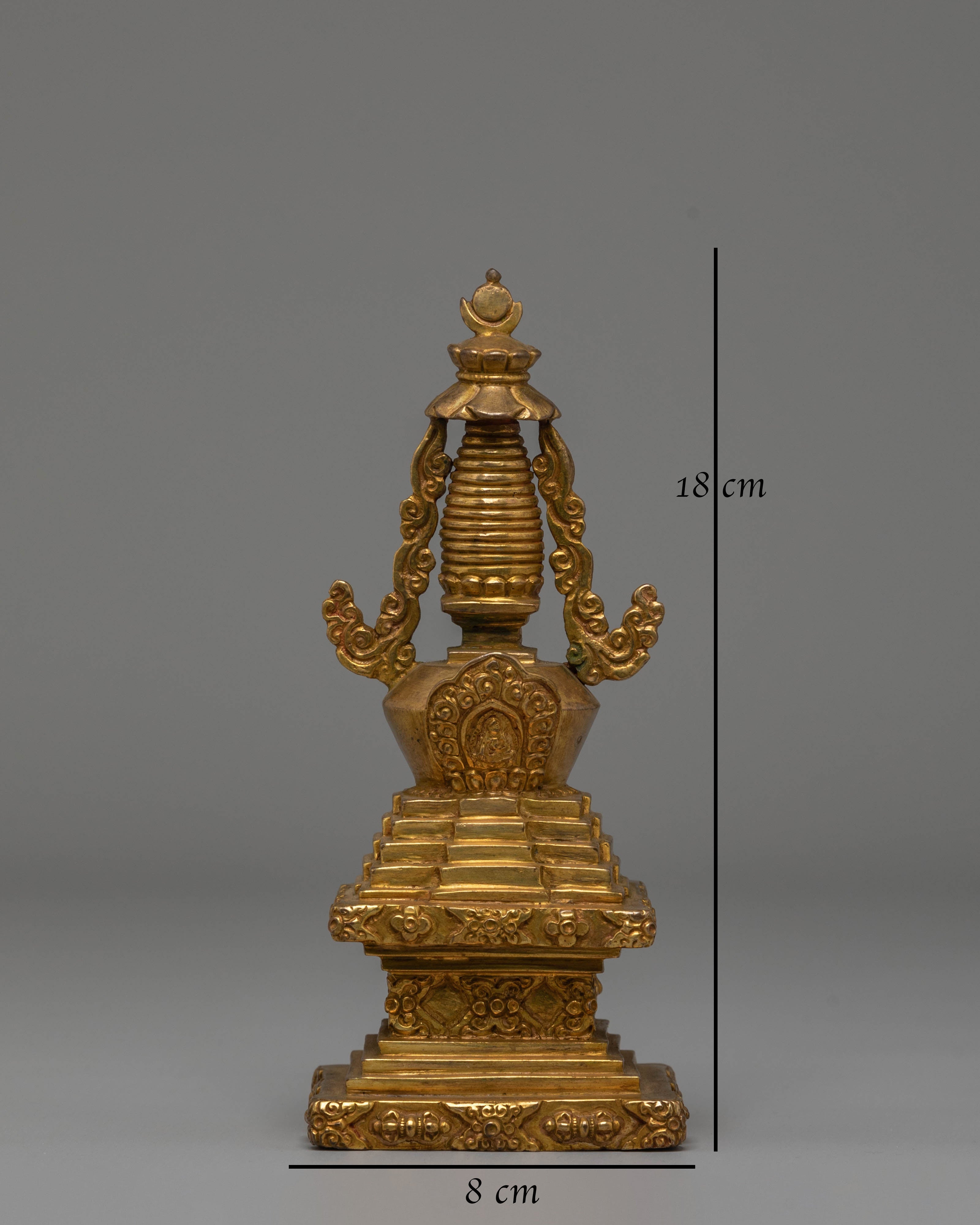 Copper Stupa For Ritual Use | Sacred Symbol of Enlightenment