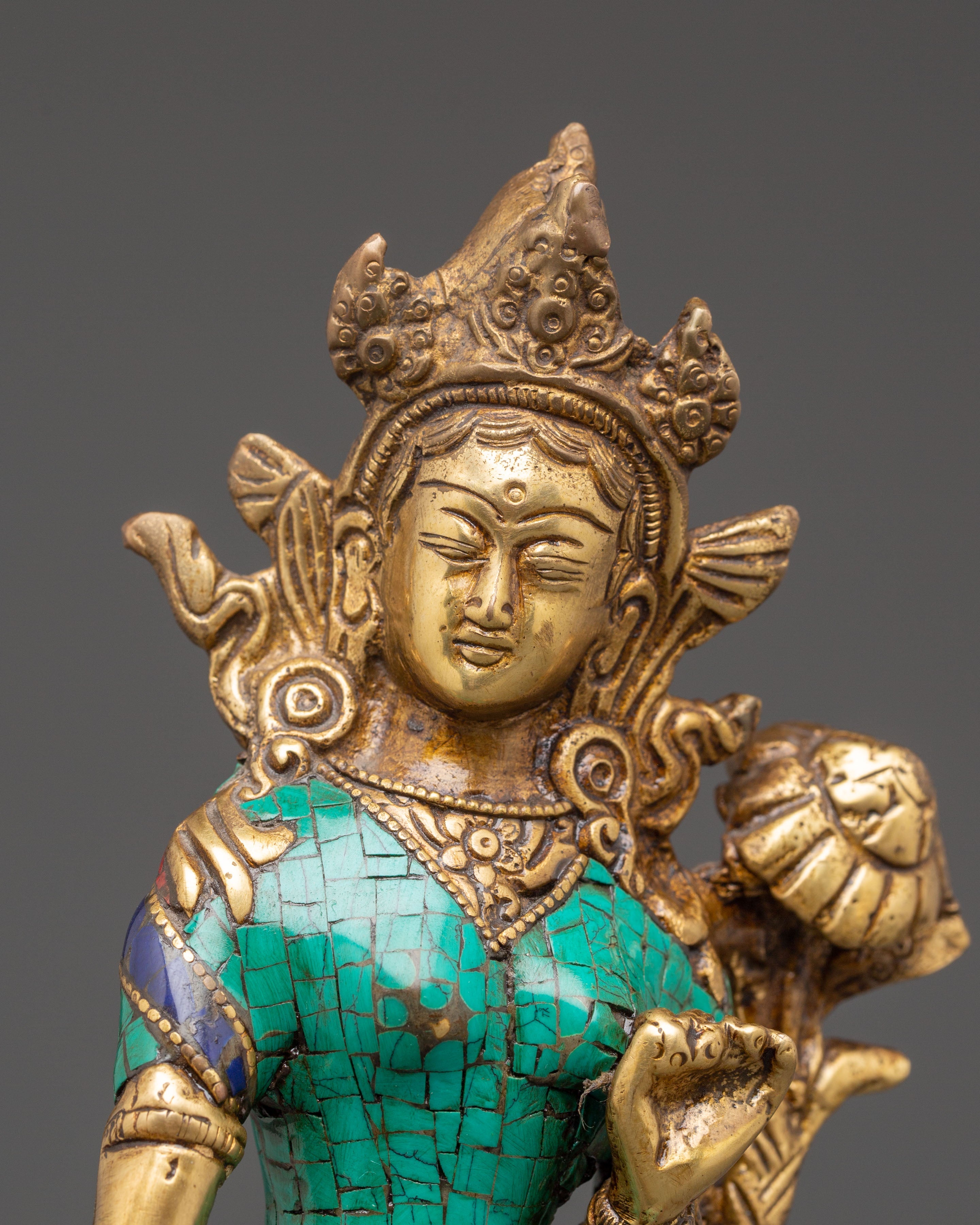 Sacred Green Tara Goddess Sculpture | Spiritual Protection