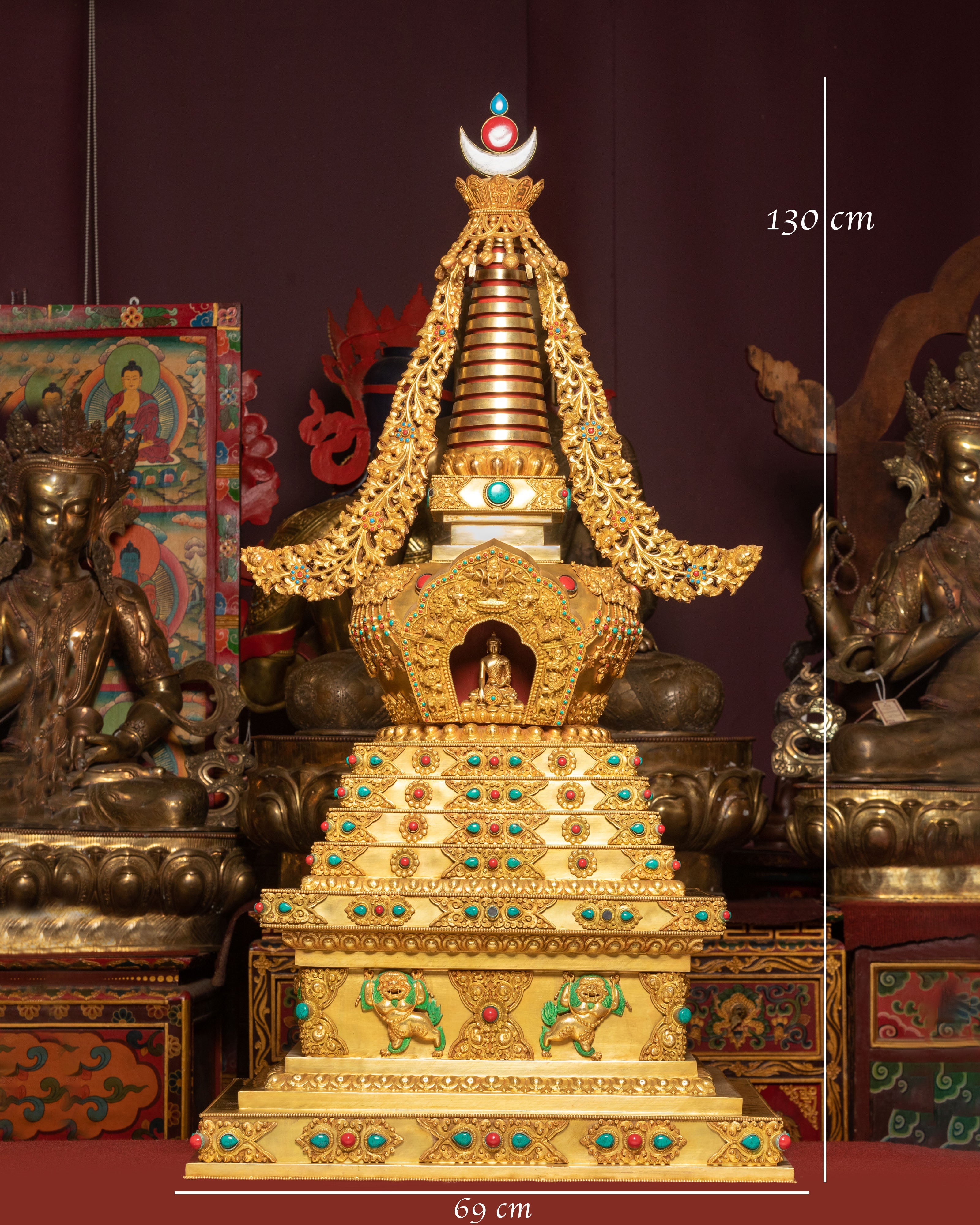 Large Golden Stupa | Path to Enlightenment