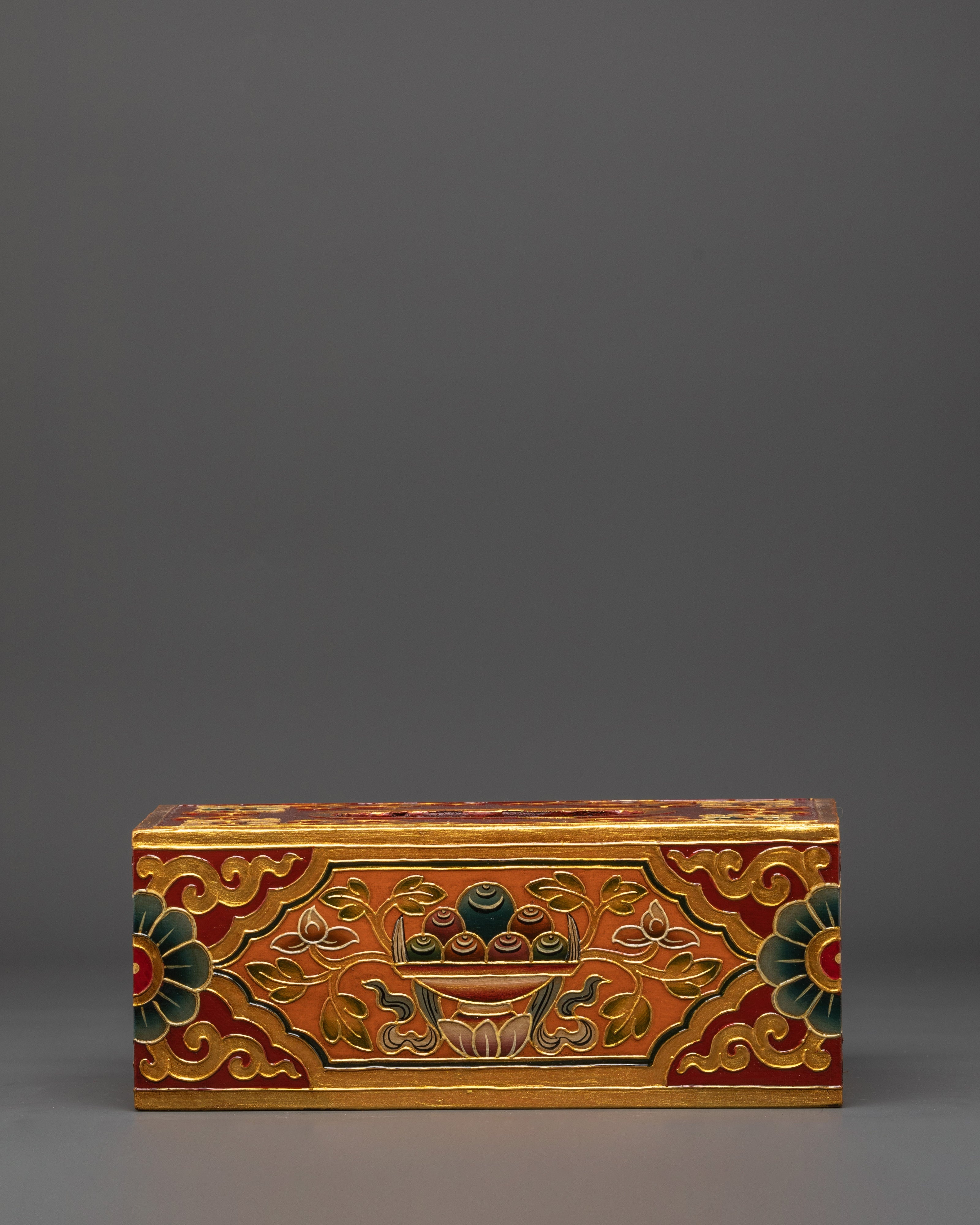 Tibetan Home Decor Tissue Box | Artisan Hand-Painted Piece