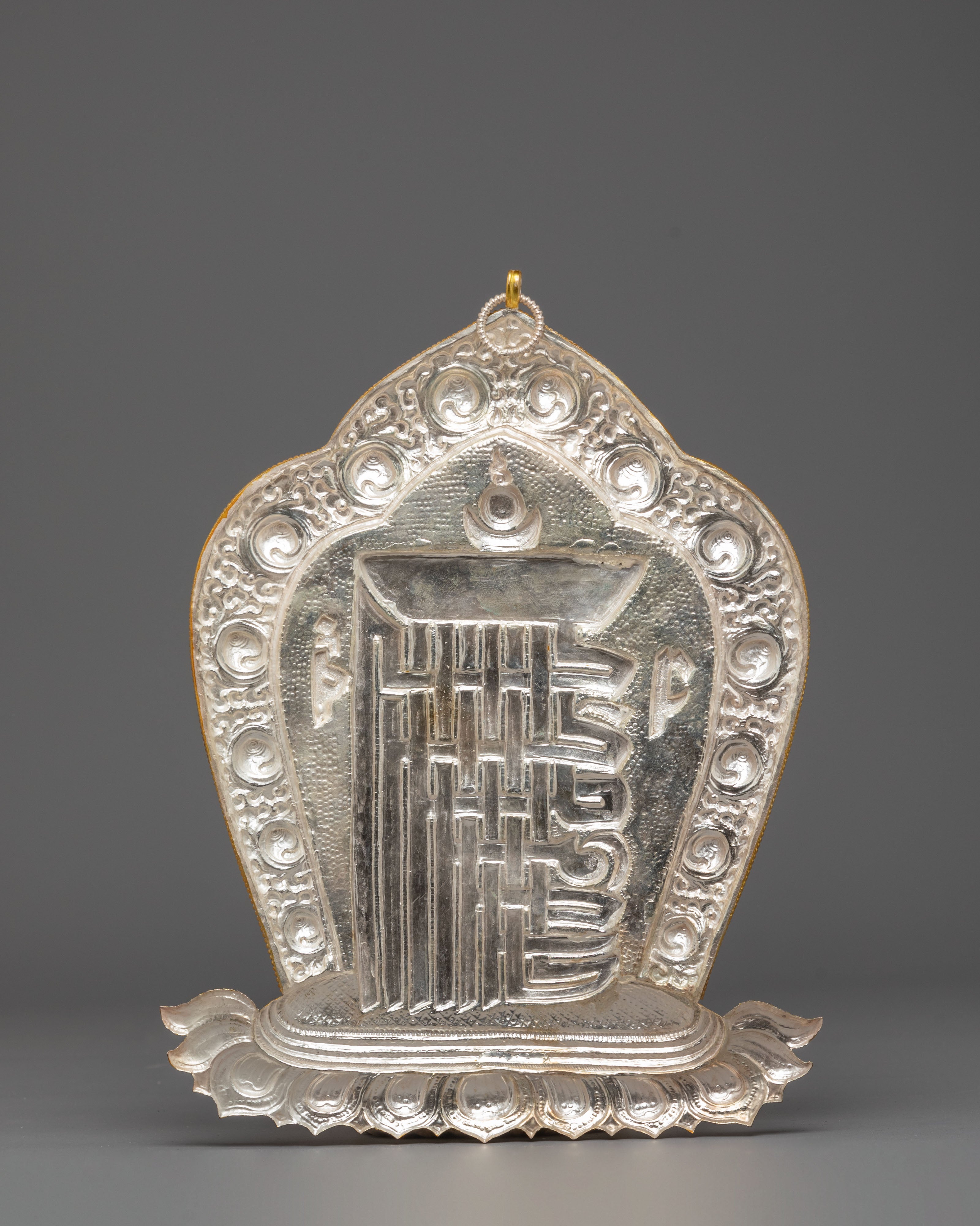 Electro Gold Plated Kala Chakra Wall Art | Tibetan Buddhist Decor