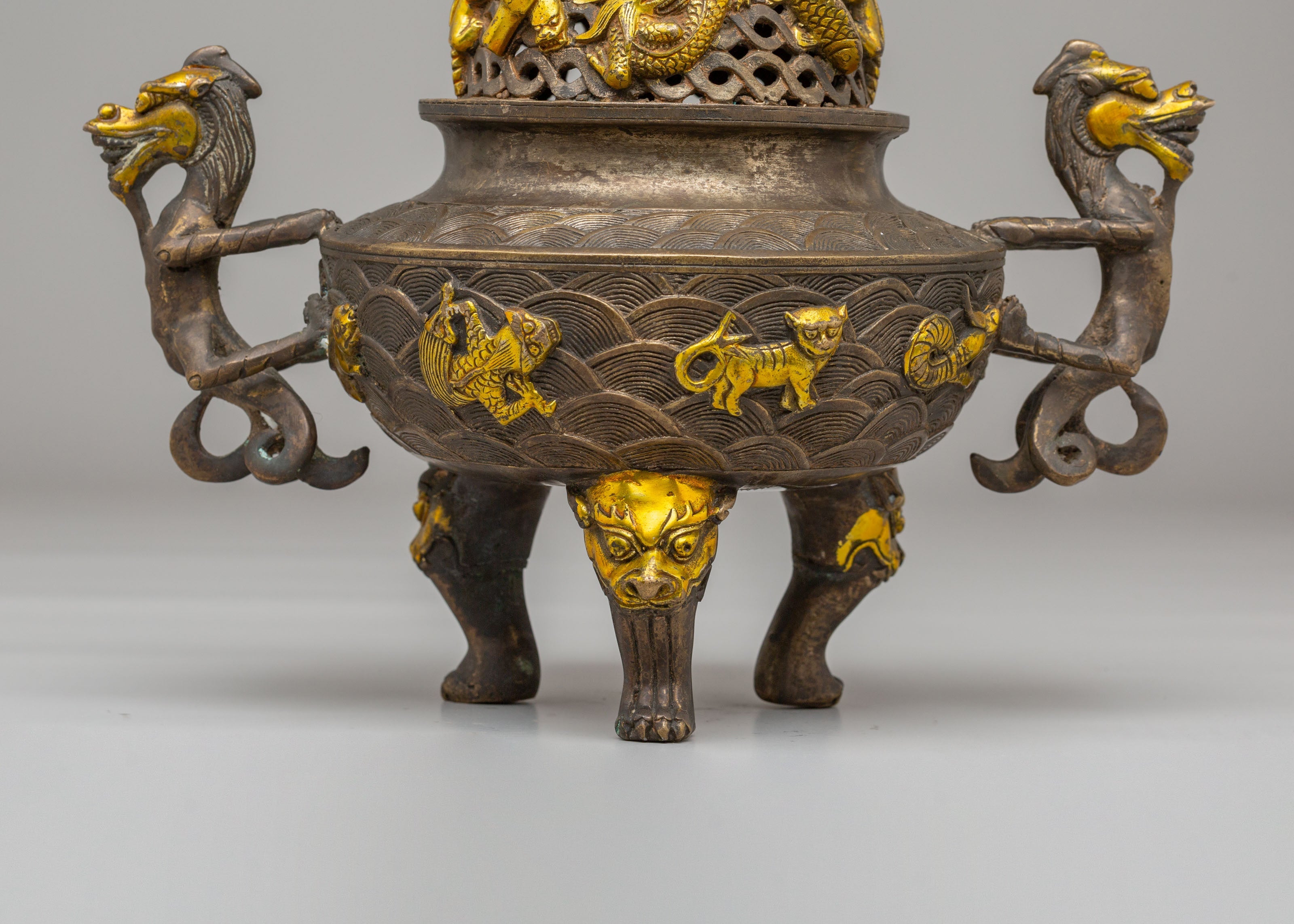 Buddhist Shrine Incense Burner | Handcrafted Ritual Item