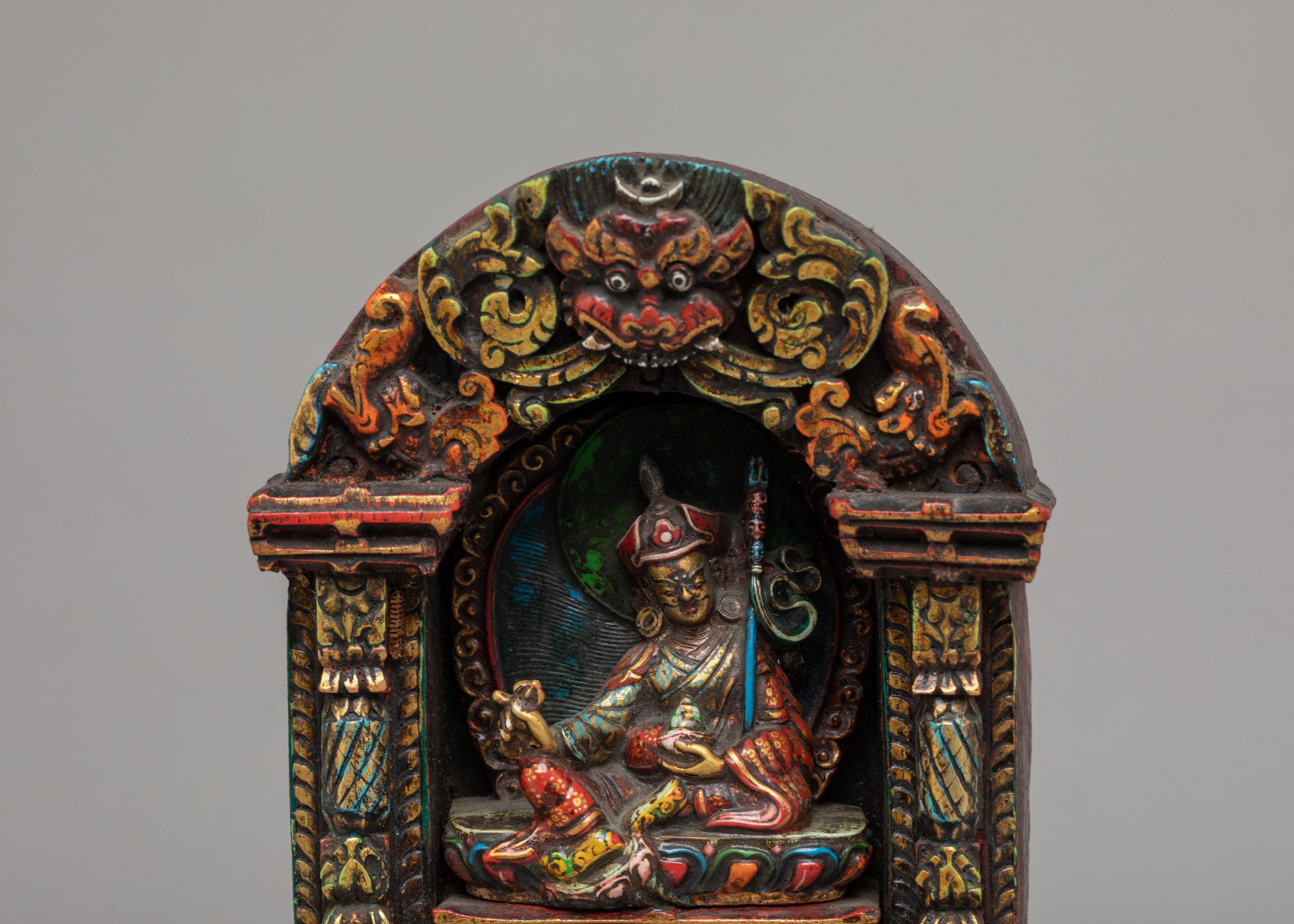 Sacred Padmasambhava Handcrafted Statue | Guru Rinpoche Buddhist Altar Art