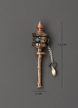 Prayer Wheel Buddhist Mantra Spinner | Mindfulness & Spiritual Focus Buddhist Tool