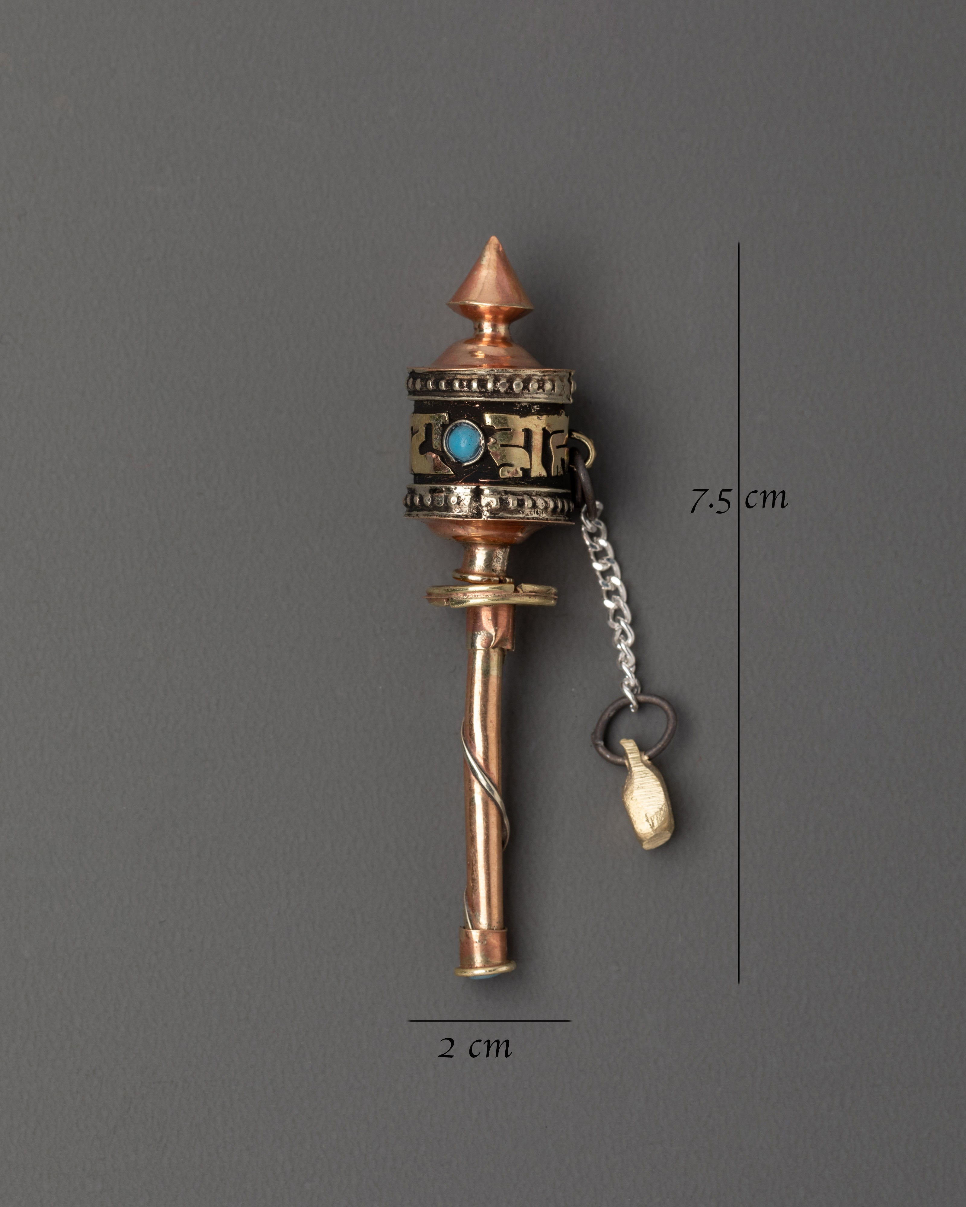 Prayer Wheel Buddhist Mantra Spinner | Mindfulness & Spiritual Focus Buddhist Tool