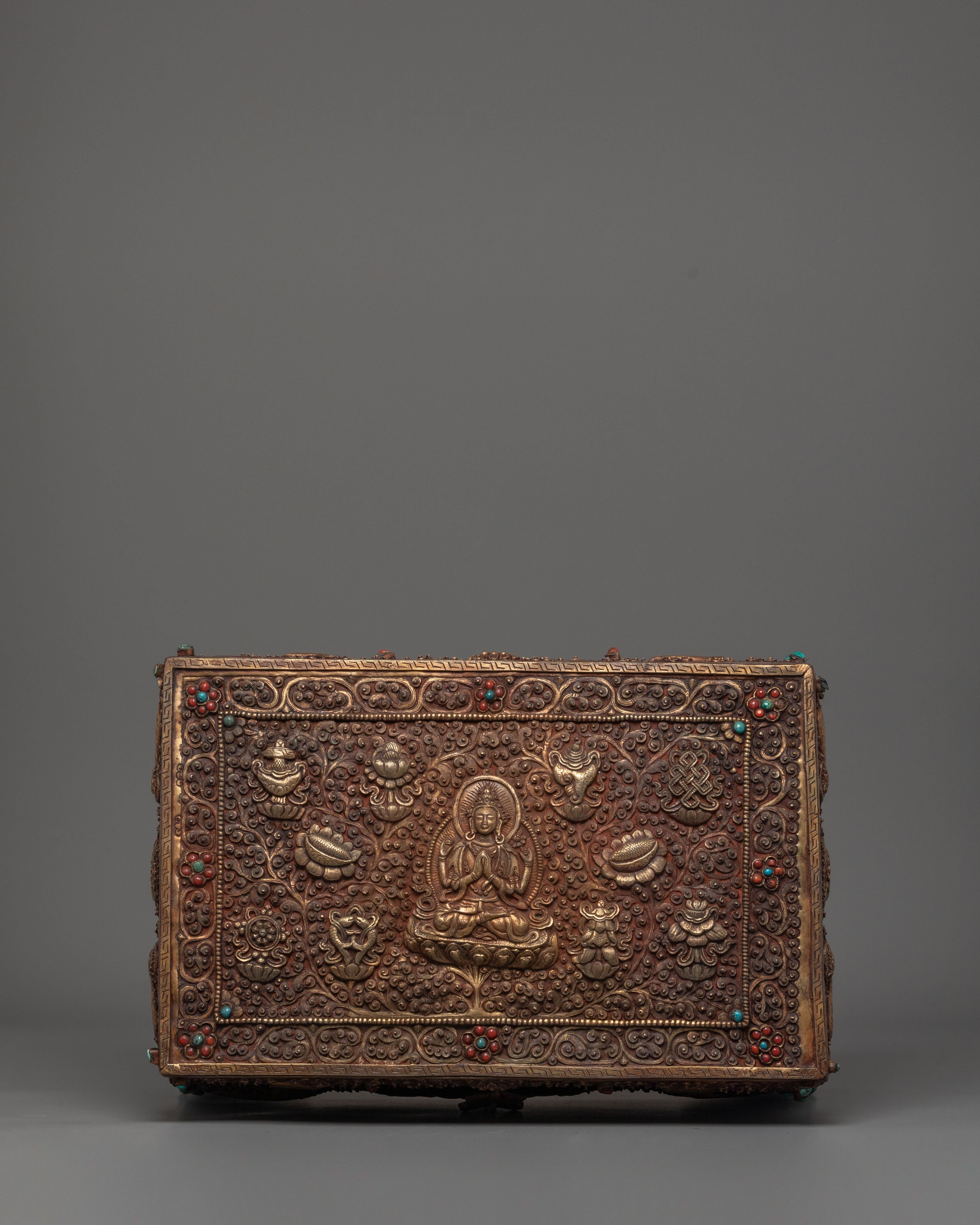 Avalokitesvara Carved Altar Box | Symbol of Wisdom