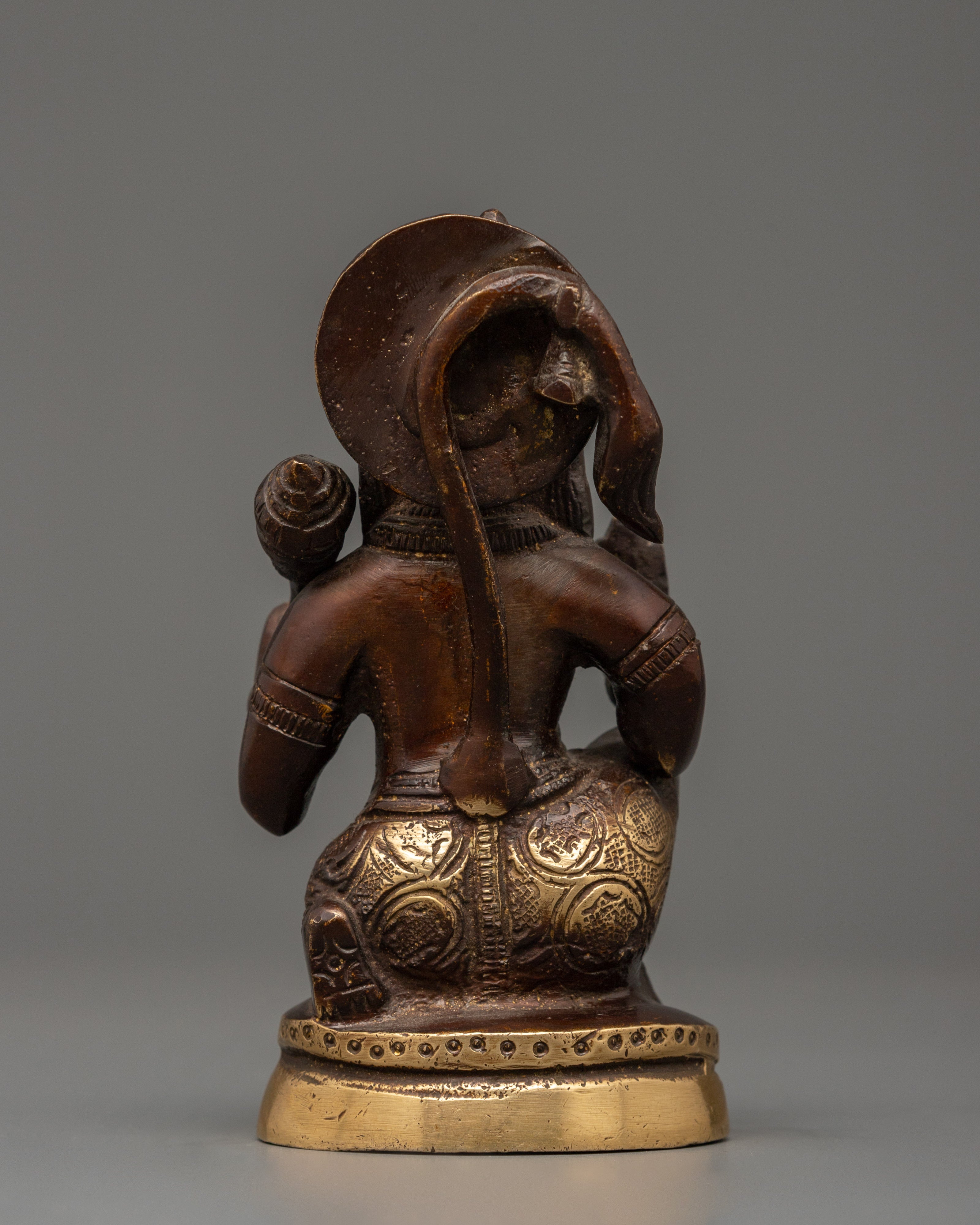 Antique-finish Brass Hanuman Statue | Spiritual Decor
