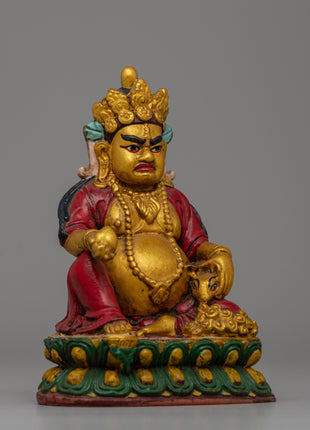 Hand-Painted Resin Dzambhala Statue | Perfect for Altars and Spiritual Decor