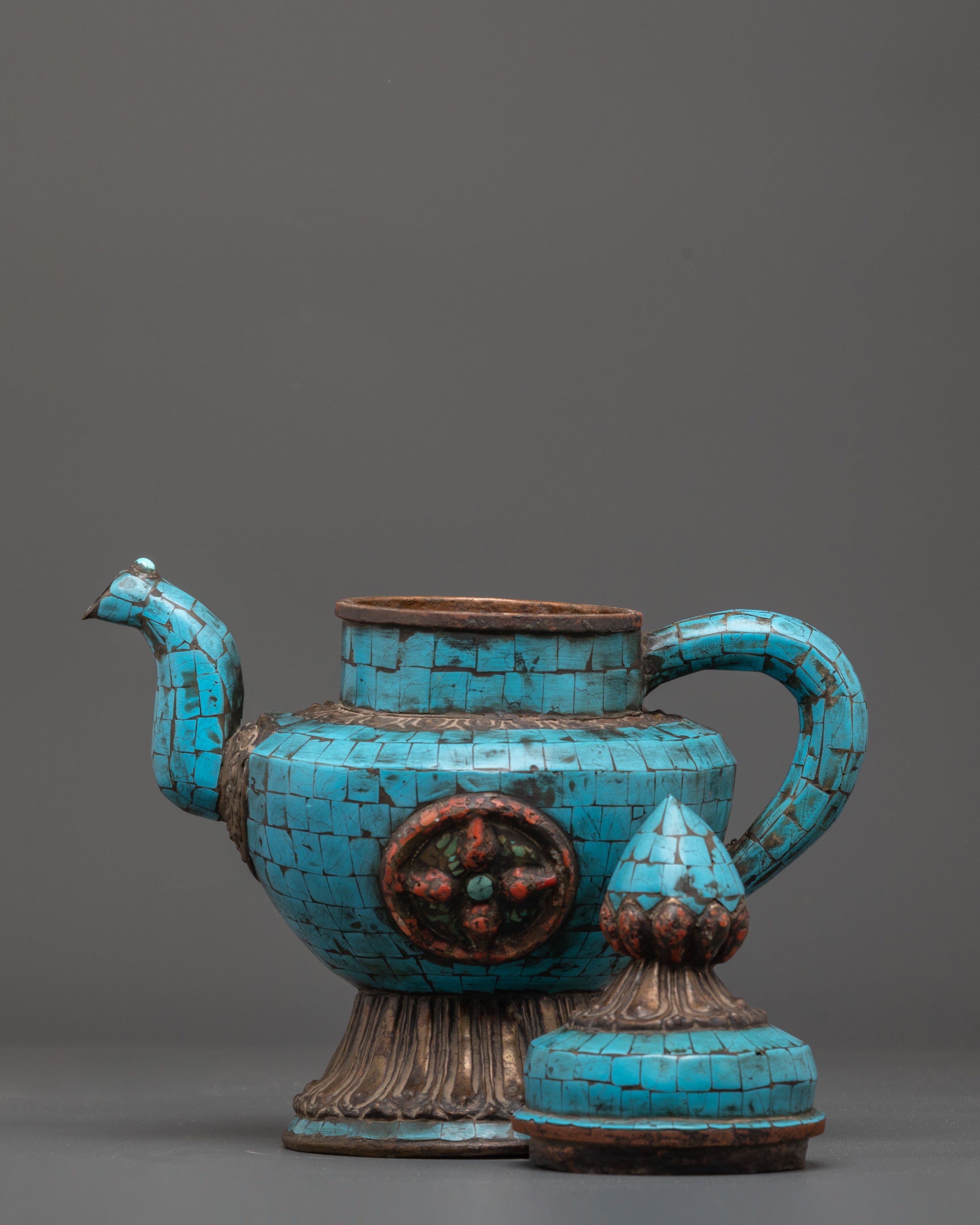 Tibetan Brass Tea Pot | Handcrafted Ritual Tea Pot
