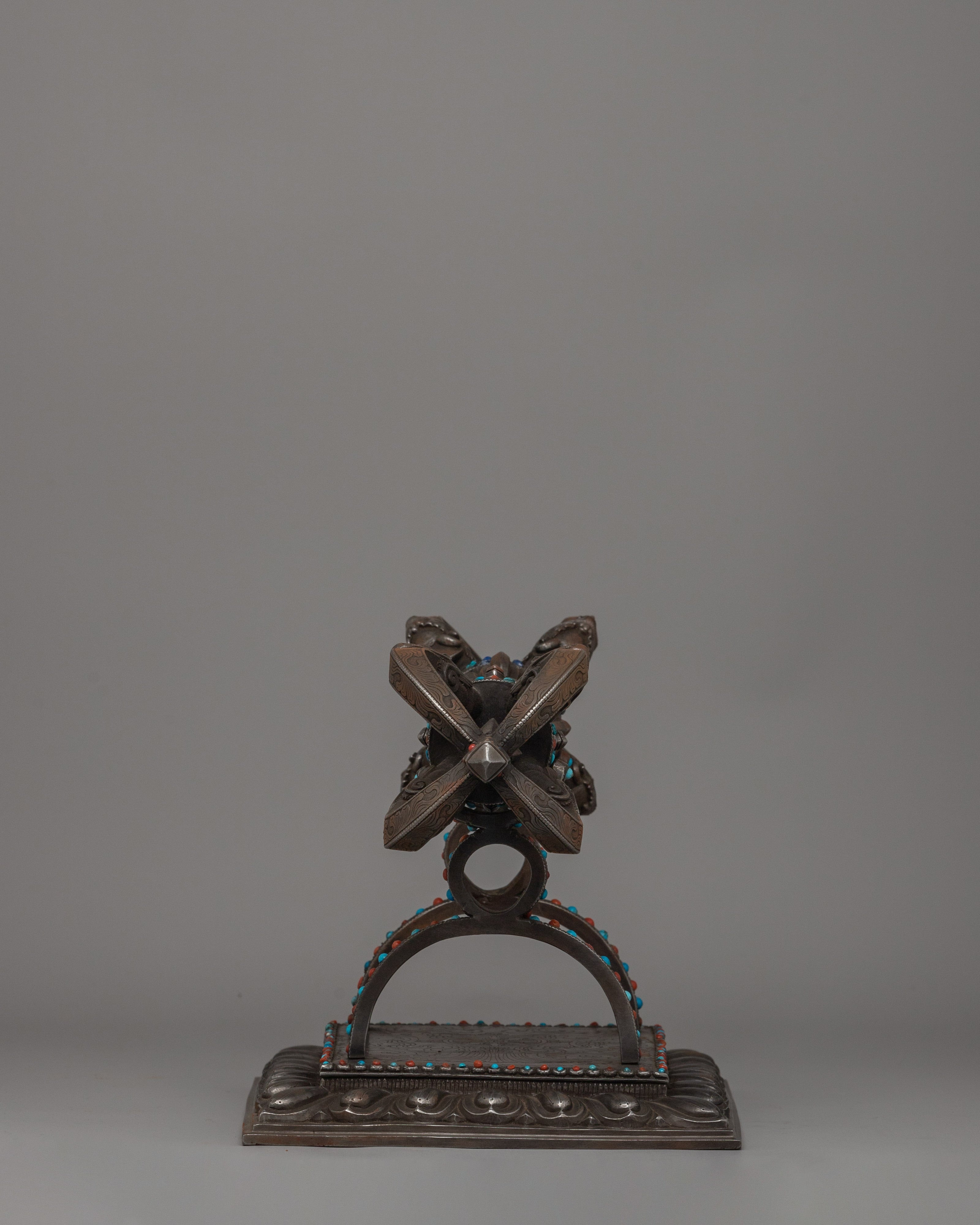 Sacred Vajra on Stand |  Buddhist Spiritual Artifact