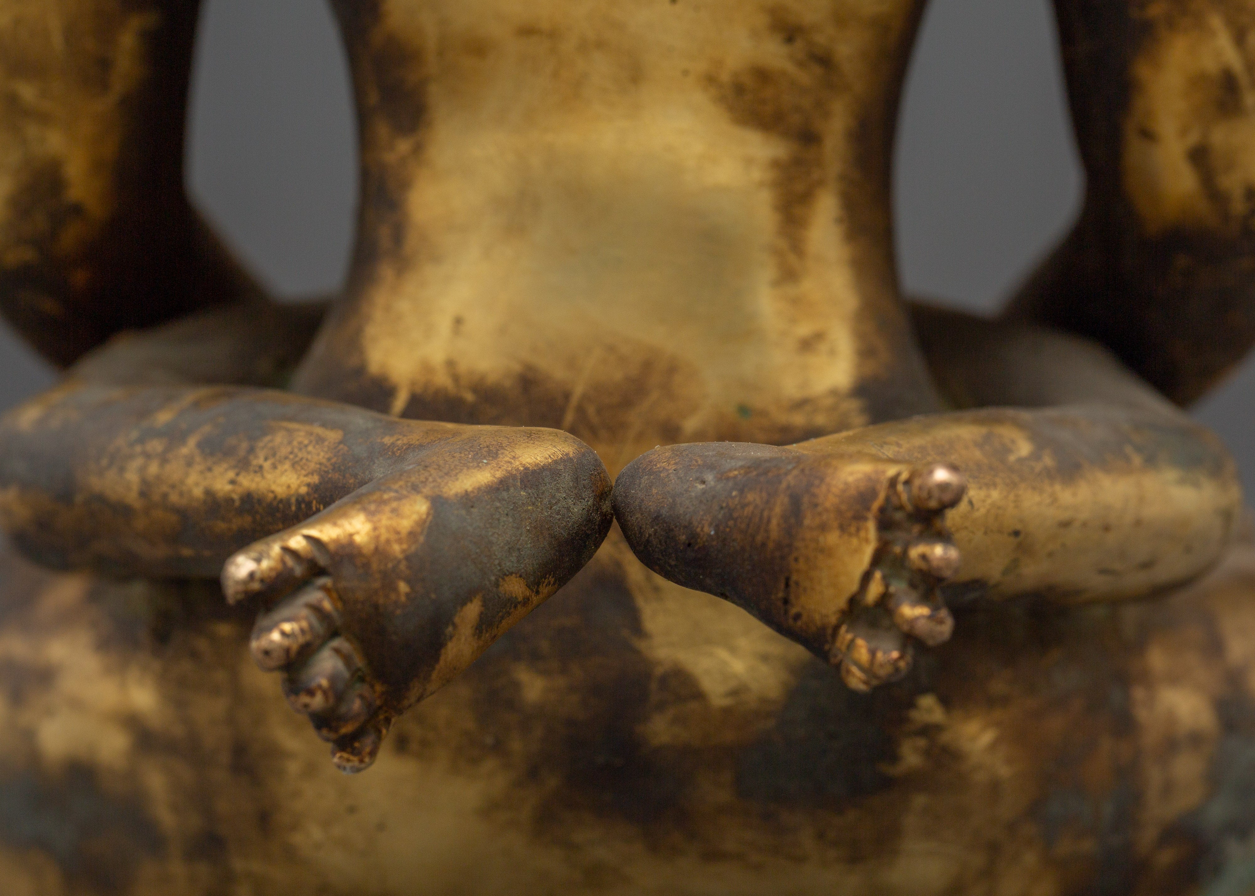 Samantabhadra Copper and Gold Plated Statue | Tibetan Yab Yum Artwork