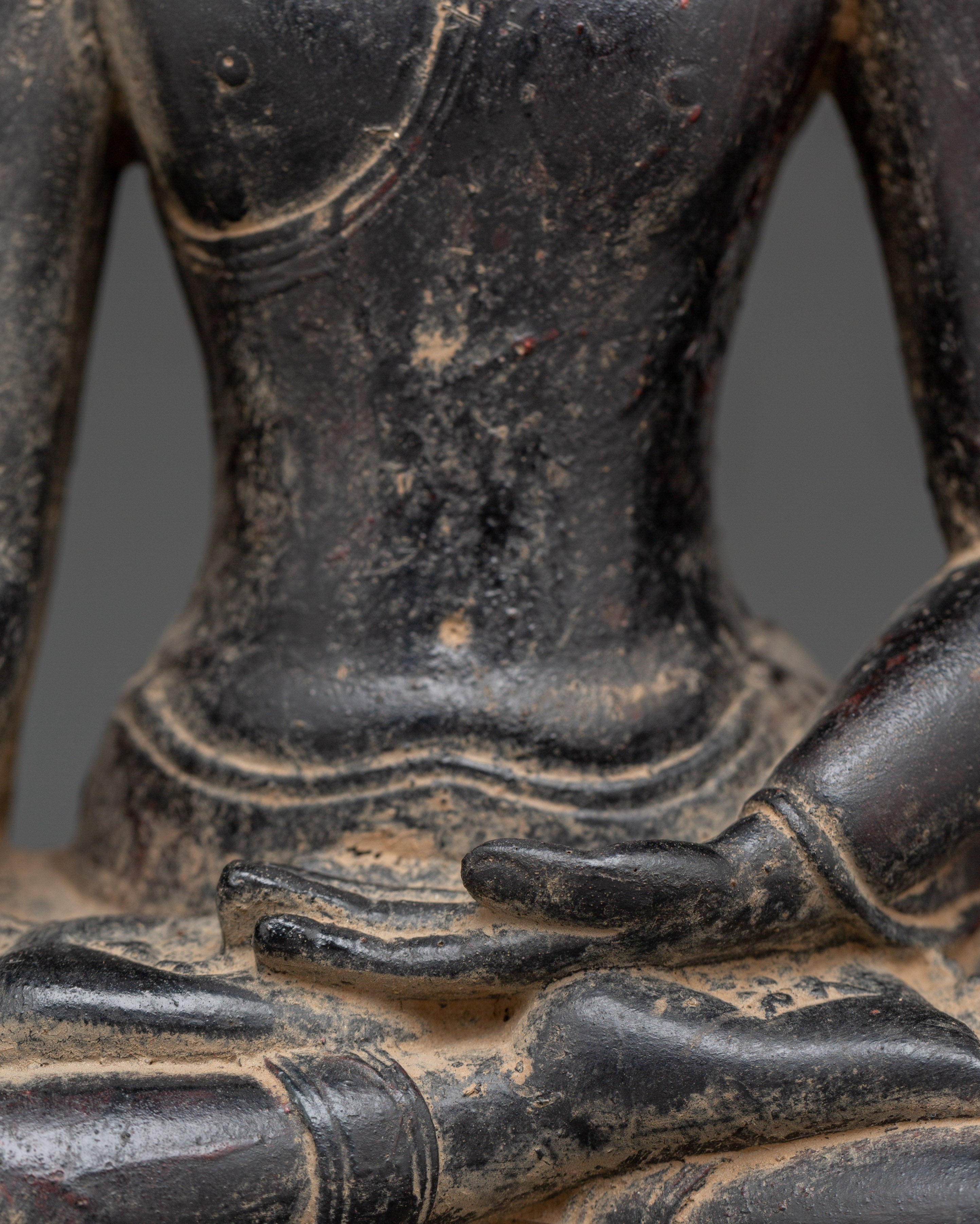 Shakyamuni Buddha on Throne Statue | Spiritual Home Decor