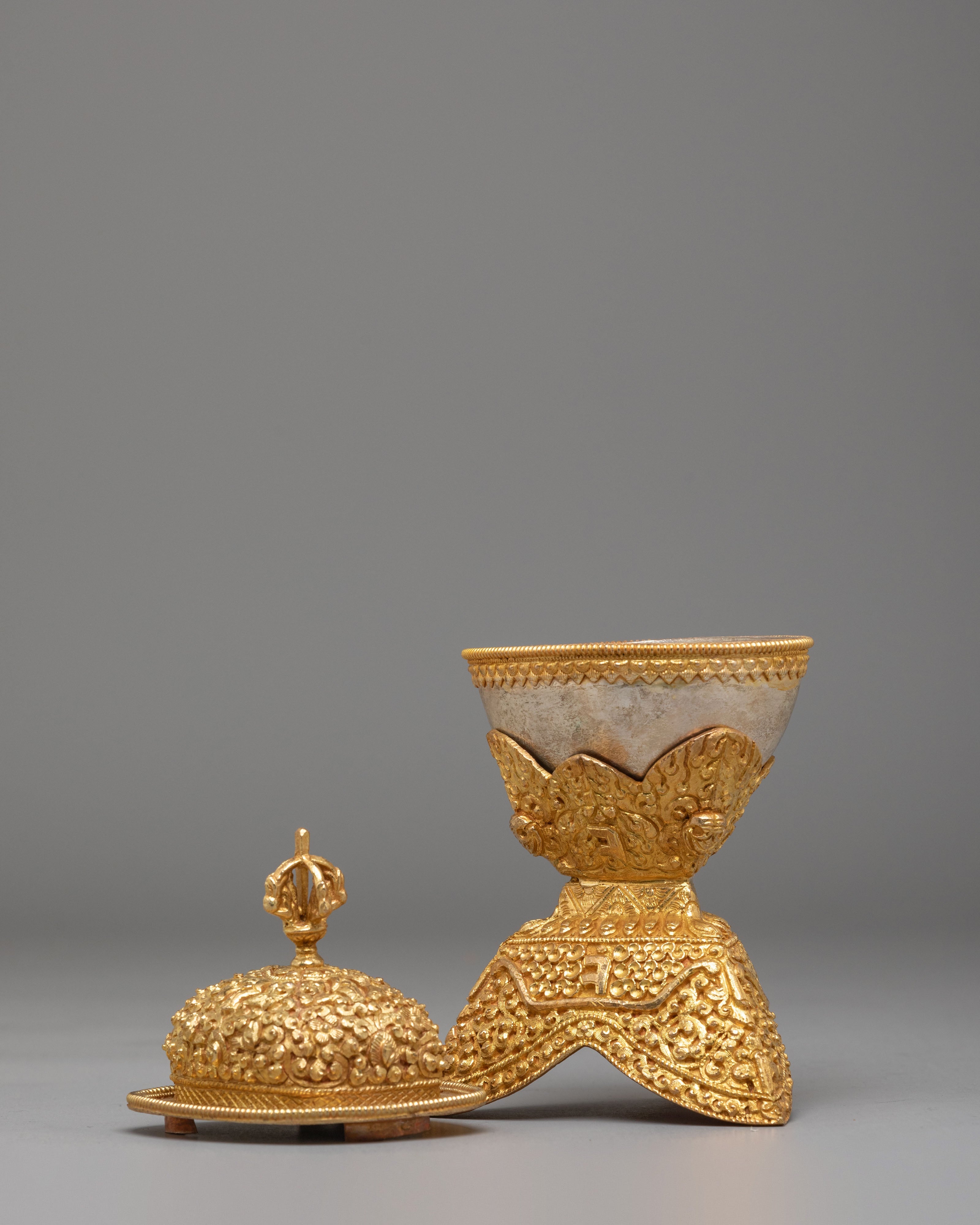 Kapala Ritual Skull Cup Set | Handcrafted Buddhist Kapala