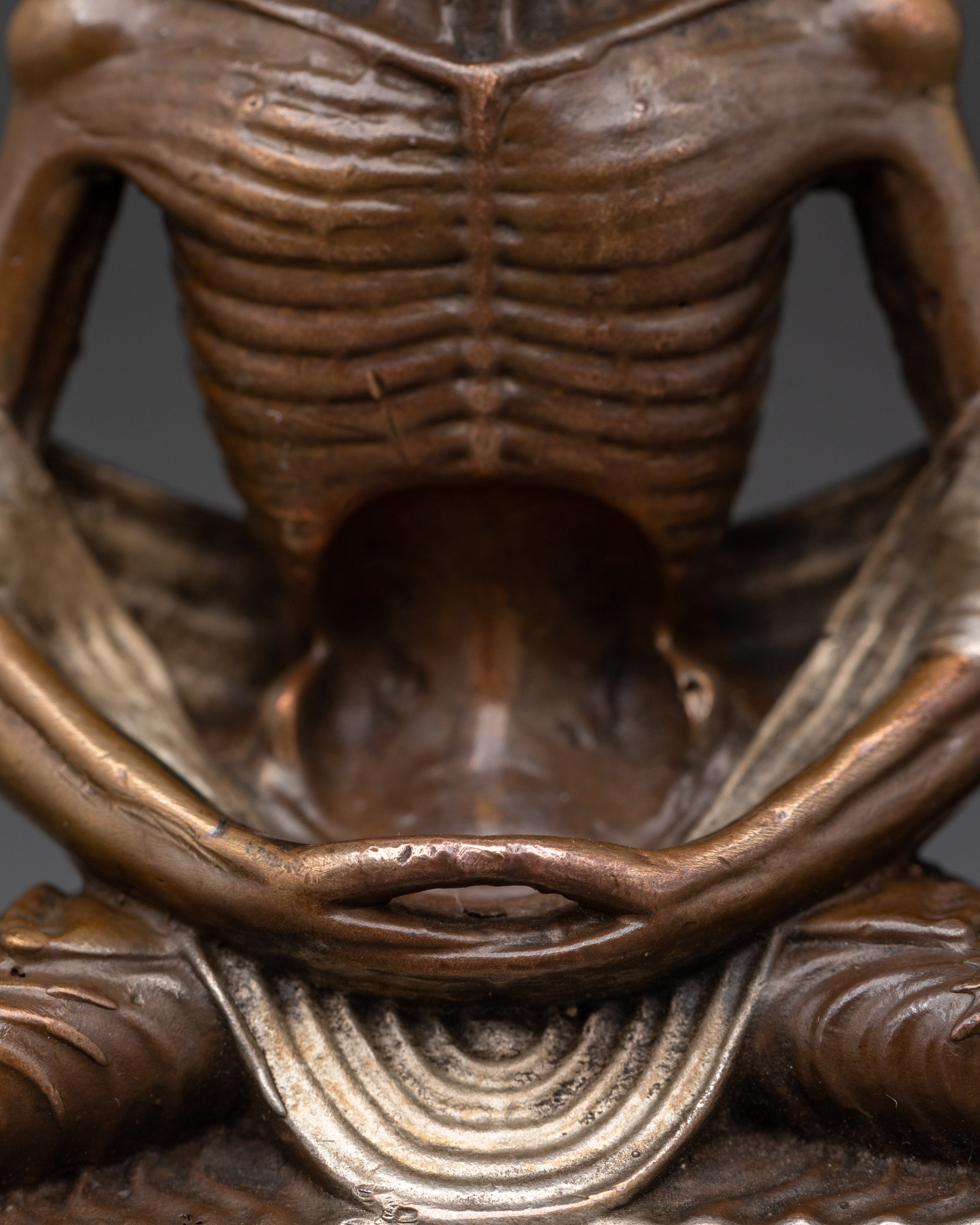 Fasting Oxidized Copper Shakyamuni Buddha Statue | for Meditation and Spiritual Harmony