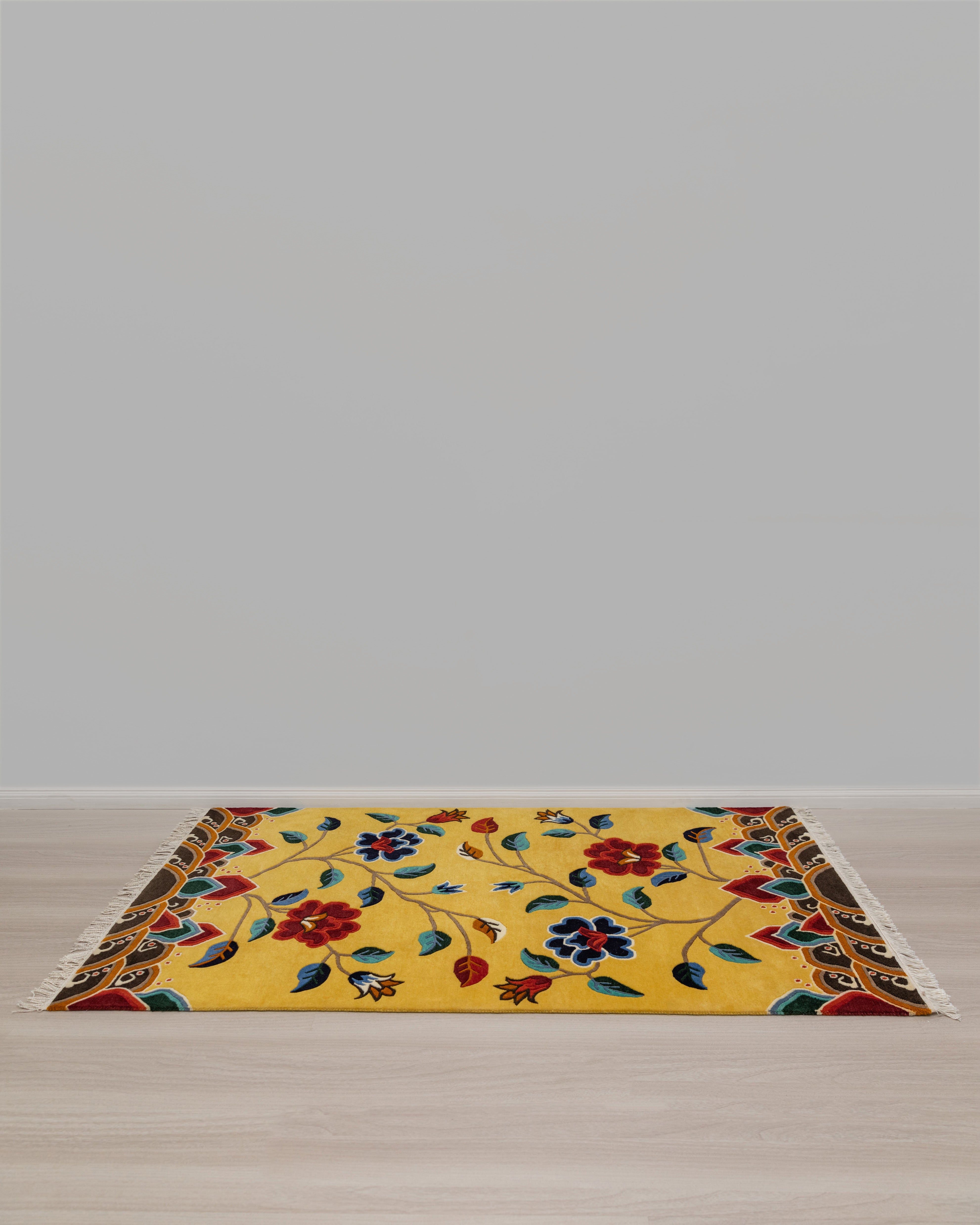 Handcrafted Floral Rug | Sacred Home Decor