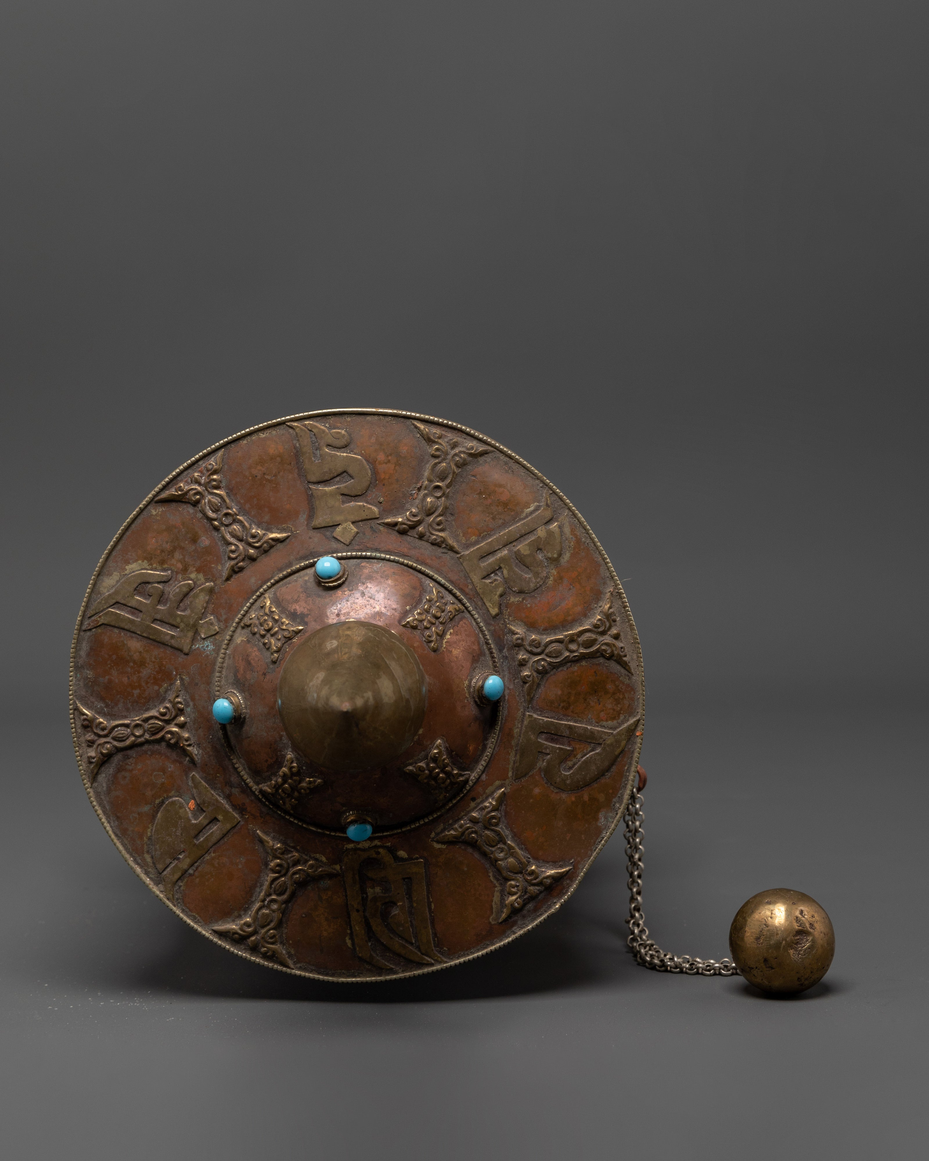 Handcrafted Tibetan Mantra Prayer Wheel | Filigree Copper & Brass Wheel