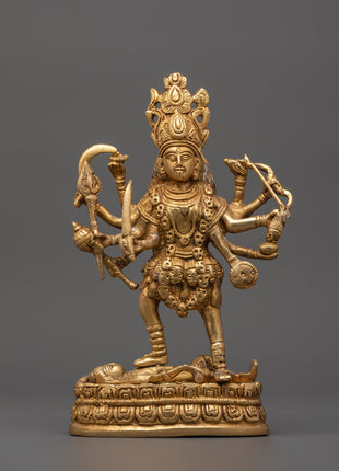 Handcrafted Brass Mahakali Statue 