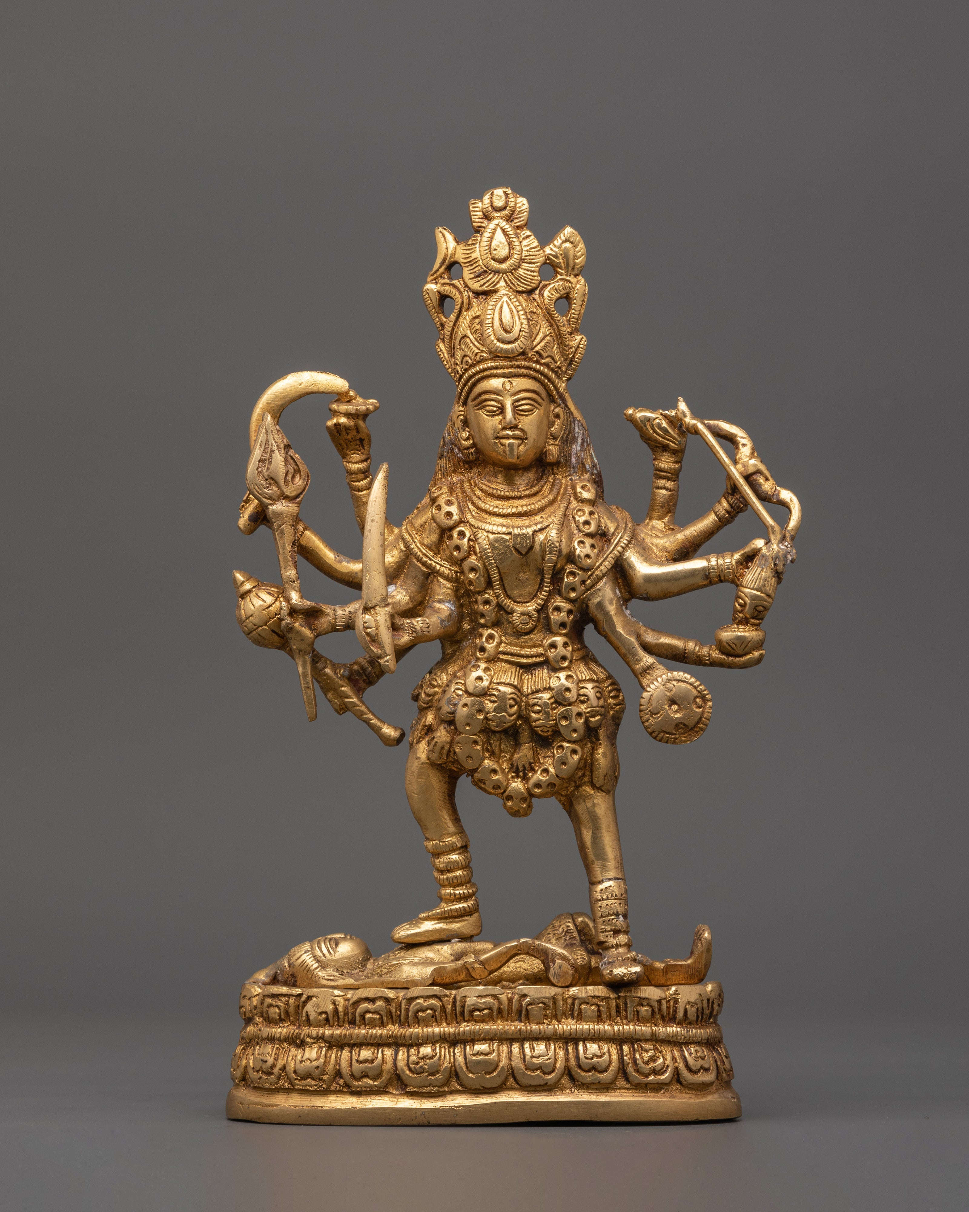 Handcrafted Brass Mahakali Statue 