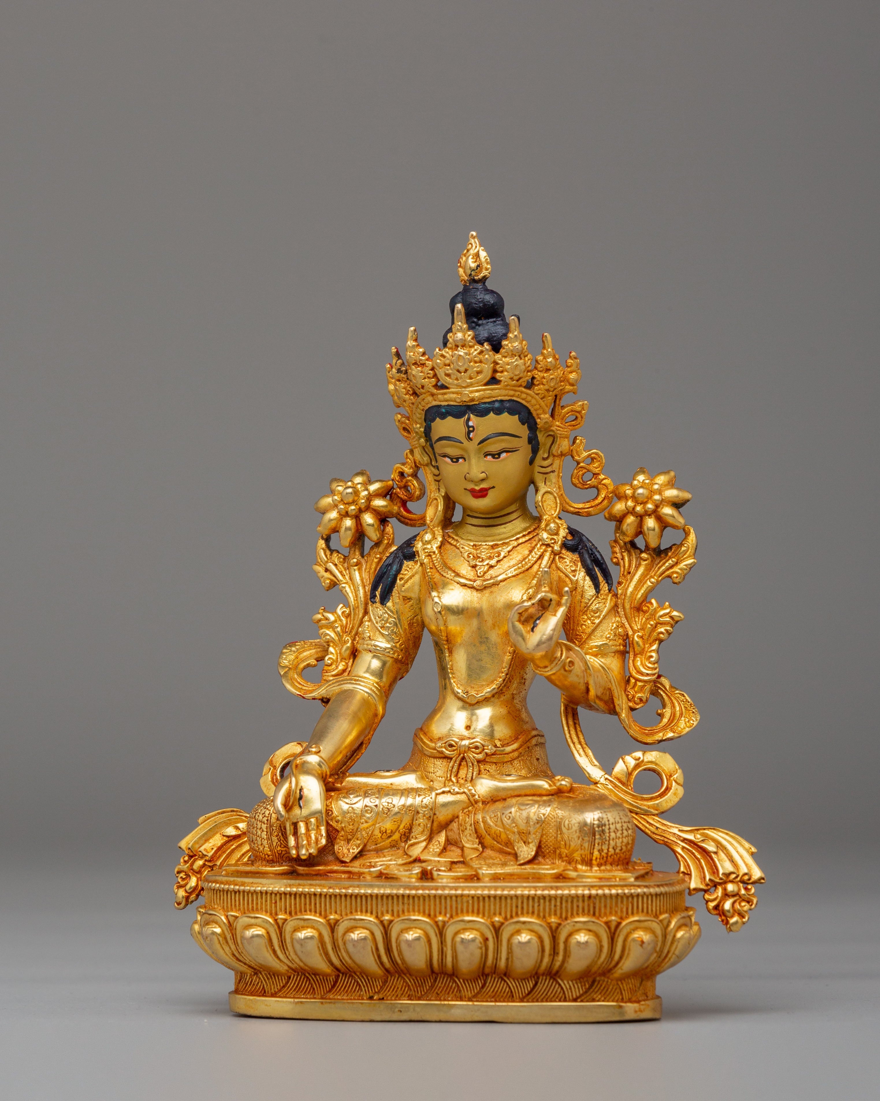 Handcrafted White Tara Buddhist Statue | Symbol of Compassion & Healing