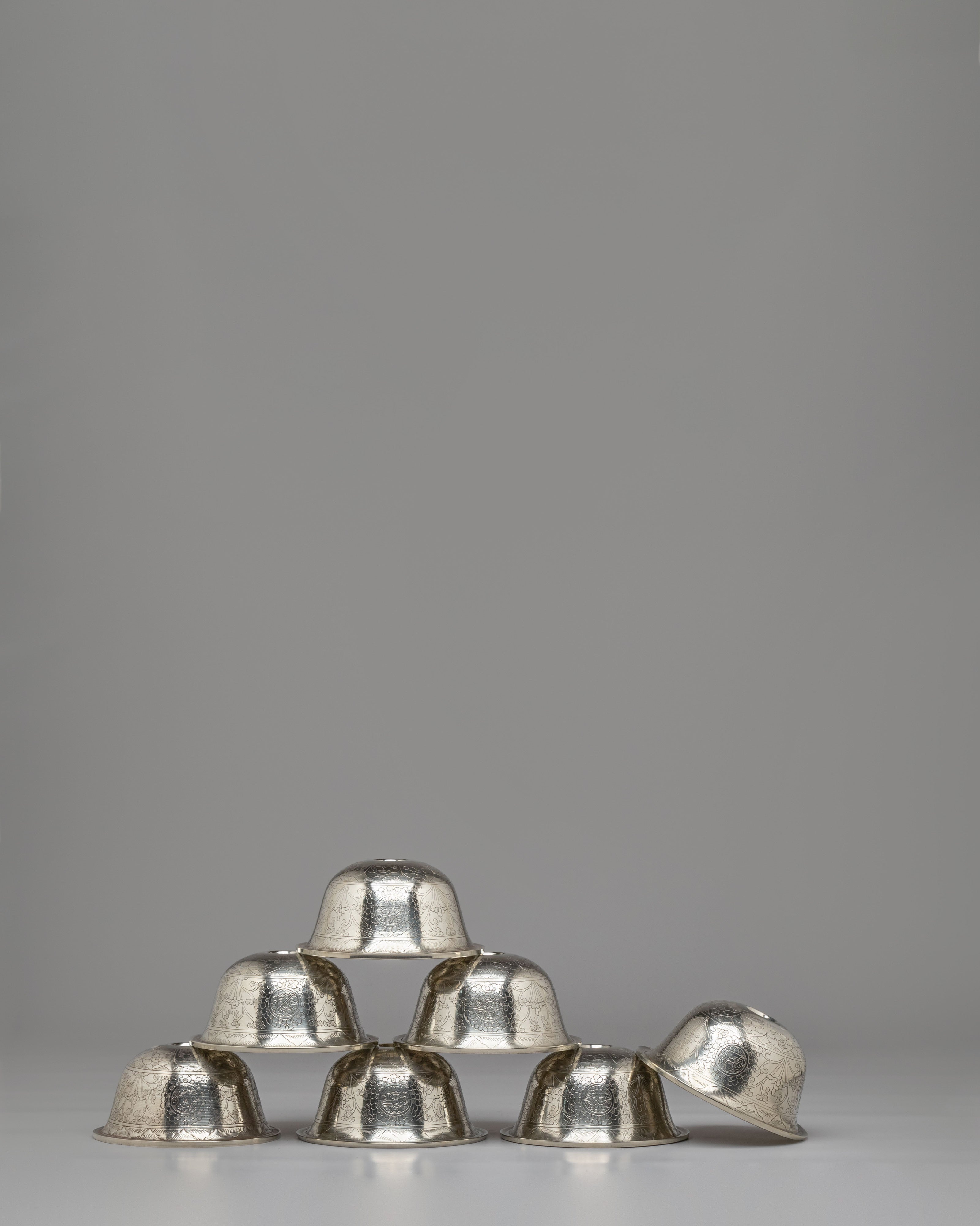 Sacred Ceremonial Offering Bowl Set | Traditional Buddhist Bowls