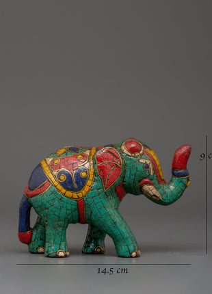 Decorative Brass Elephant Statue | Home & Spiritual Good Luck Decor