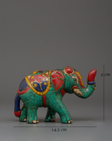Decorative Brass Elephant Statue | Home & Spiritual Good Luck Decor