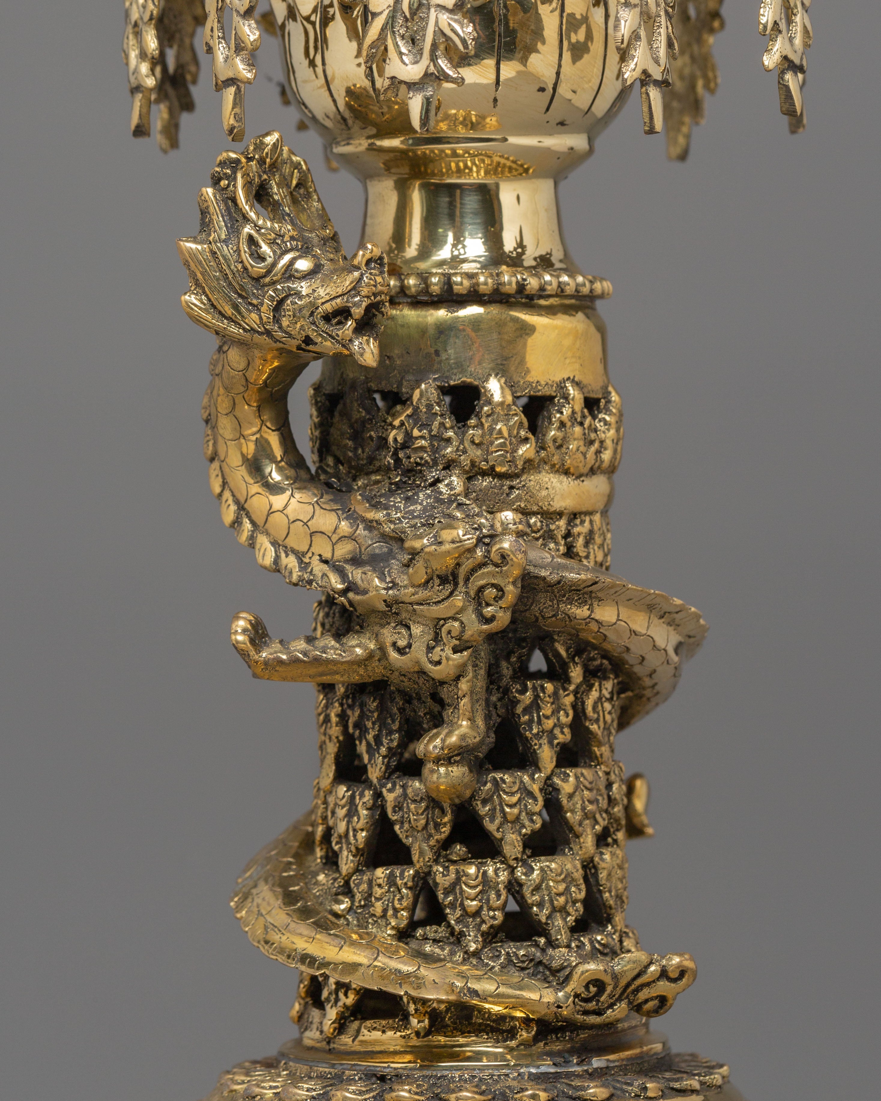 Handcrafted Panas of Ganesha and Kartikeya | Sacred Brass Oil Lamp Set