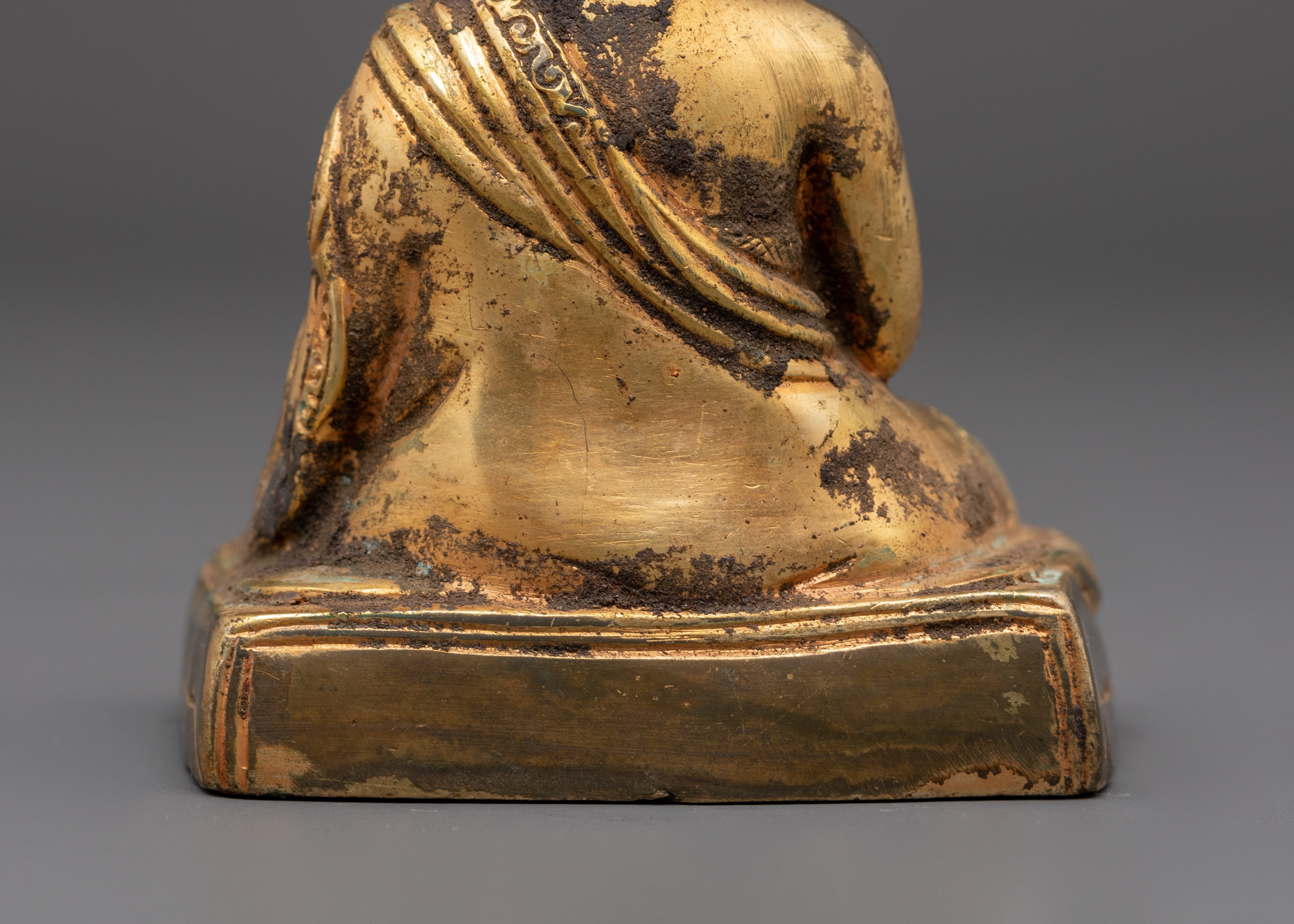 Sacred Buddhist Master Khedrup Je Statue | Tibetan Teacher Sculpture