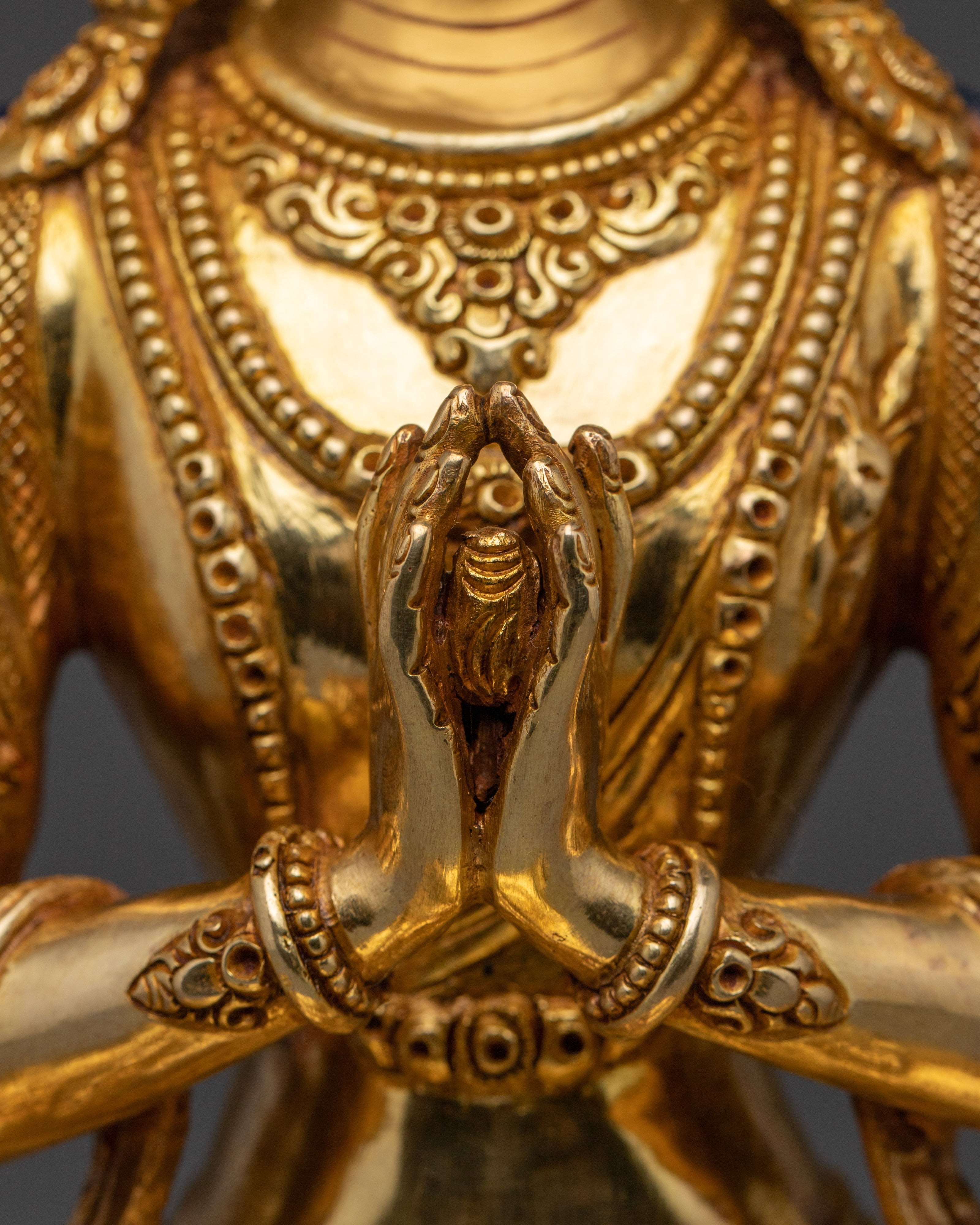 Religious Figurine of Chenrezig | Four-Armed Avalokiteshvara Art