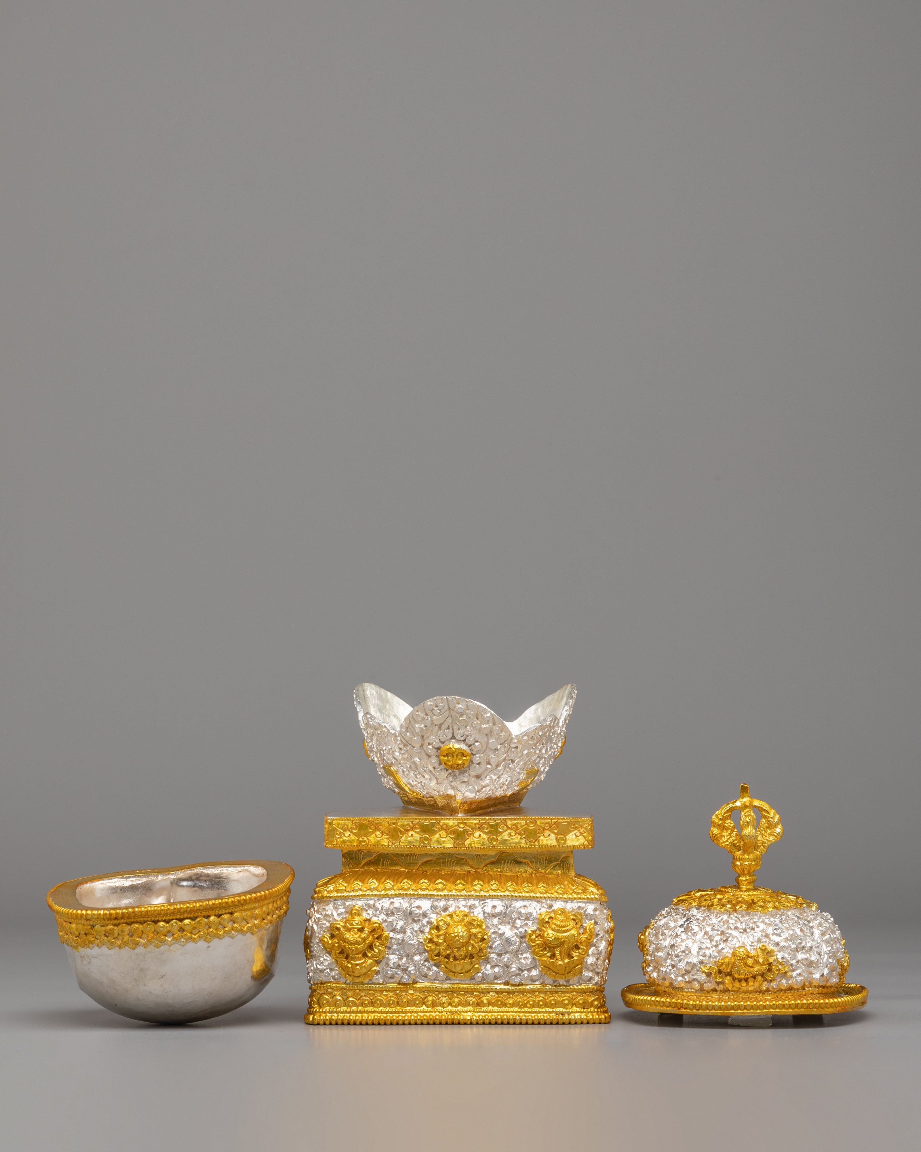 Handmade Ritual Kapala Set | Buddhist Offering Set