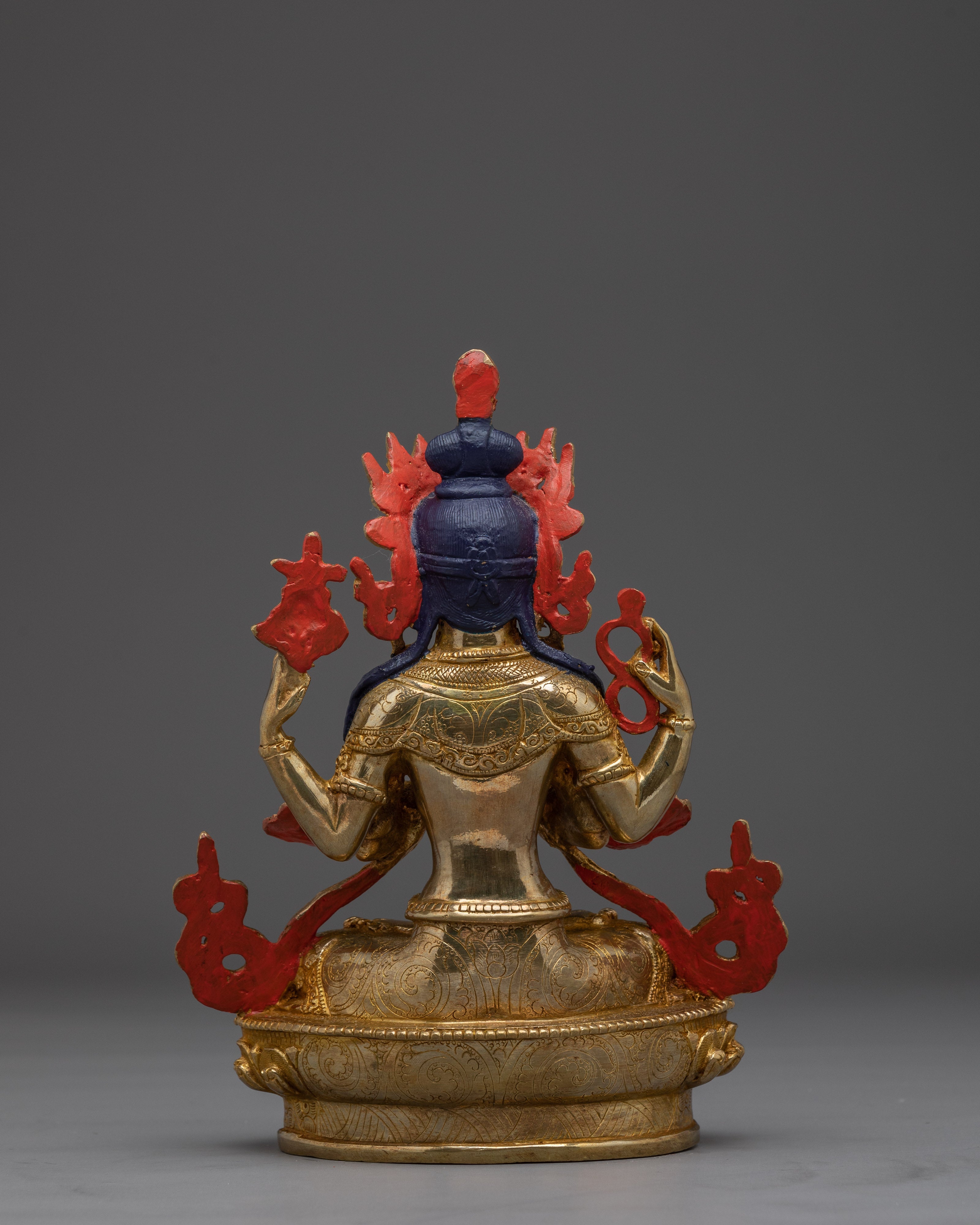 Four-Armed Chenresig Compassion Sculpture | Traditional Artwork