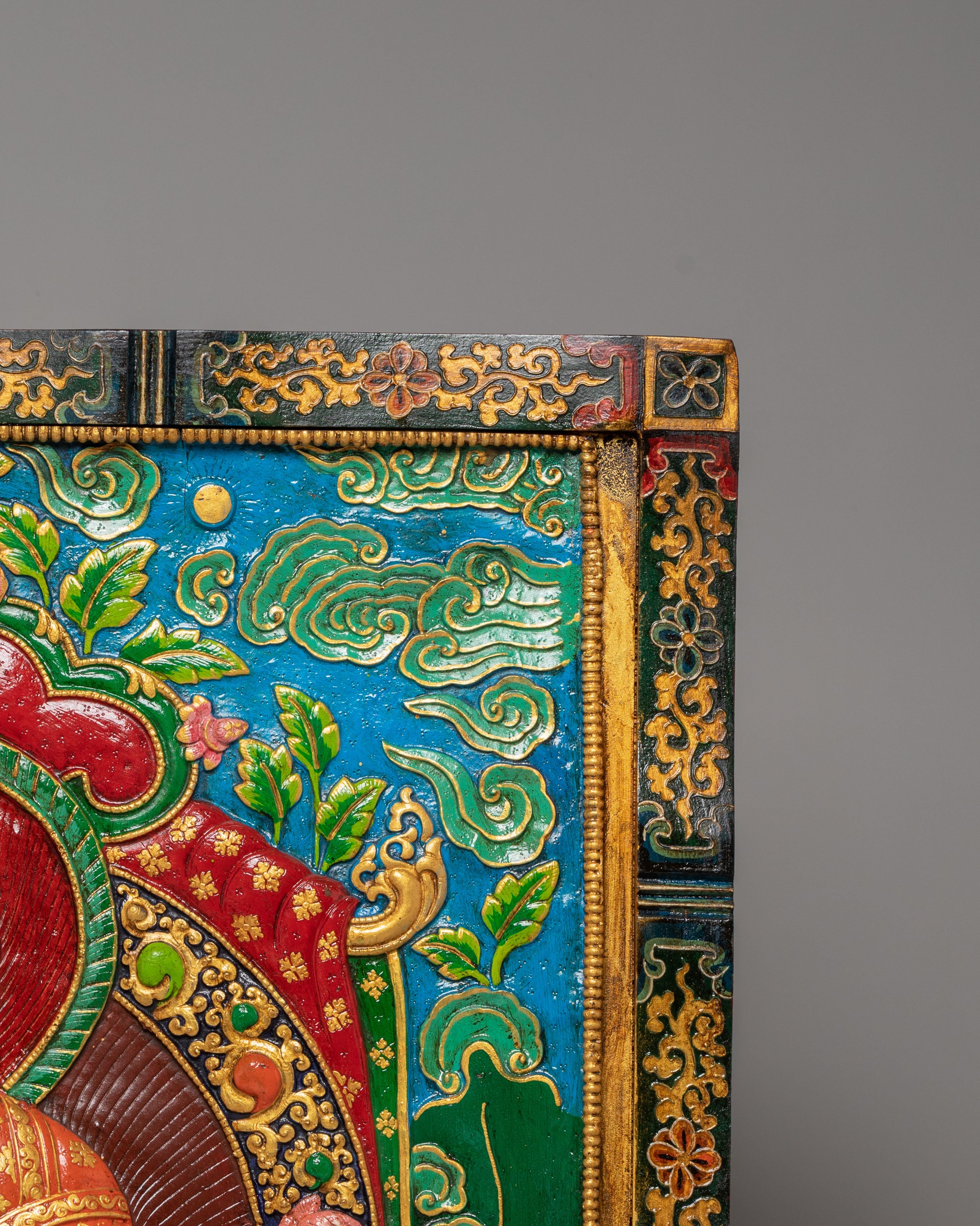 Sacred Medicine Buddha Thangka Wall Hanging | Tibetan Buddhist Healing Art