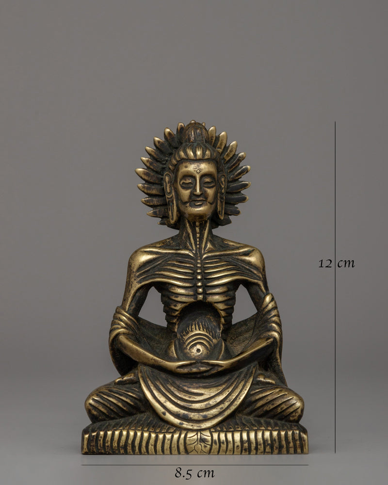 Handcrafted Bronze Fasting Buddha | Symbol of Enlightenment