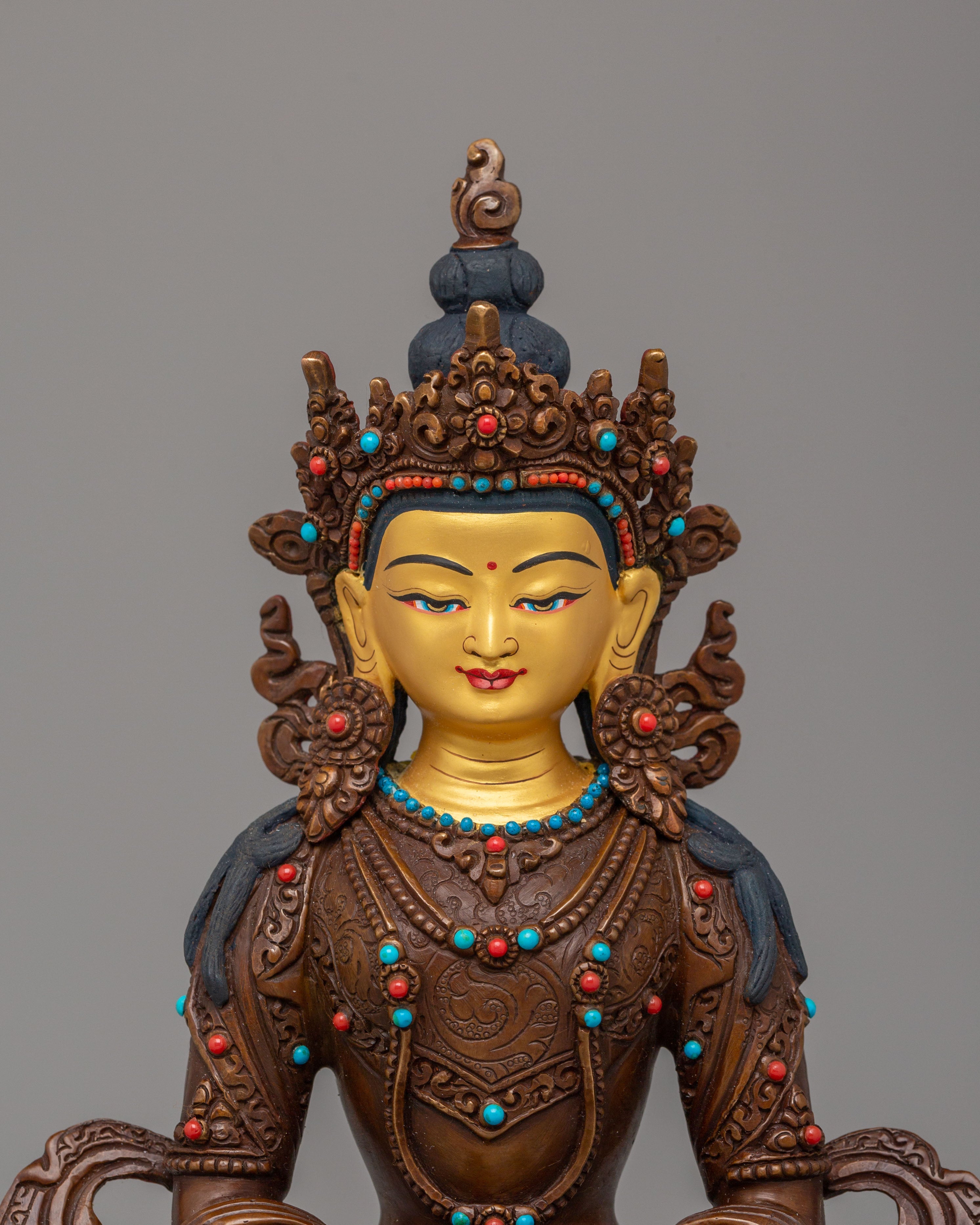 Handmade Altar Amitayus Statue | The Buddha of Infinite Life