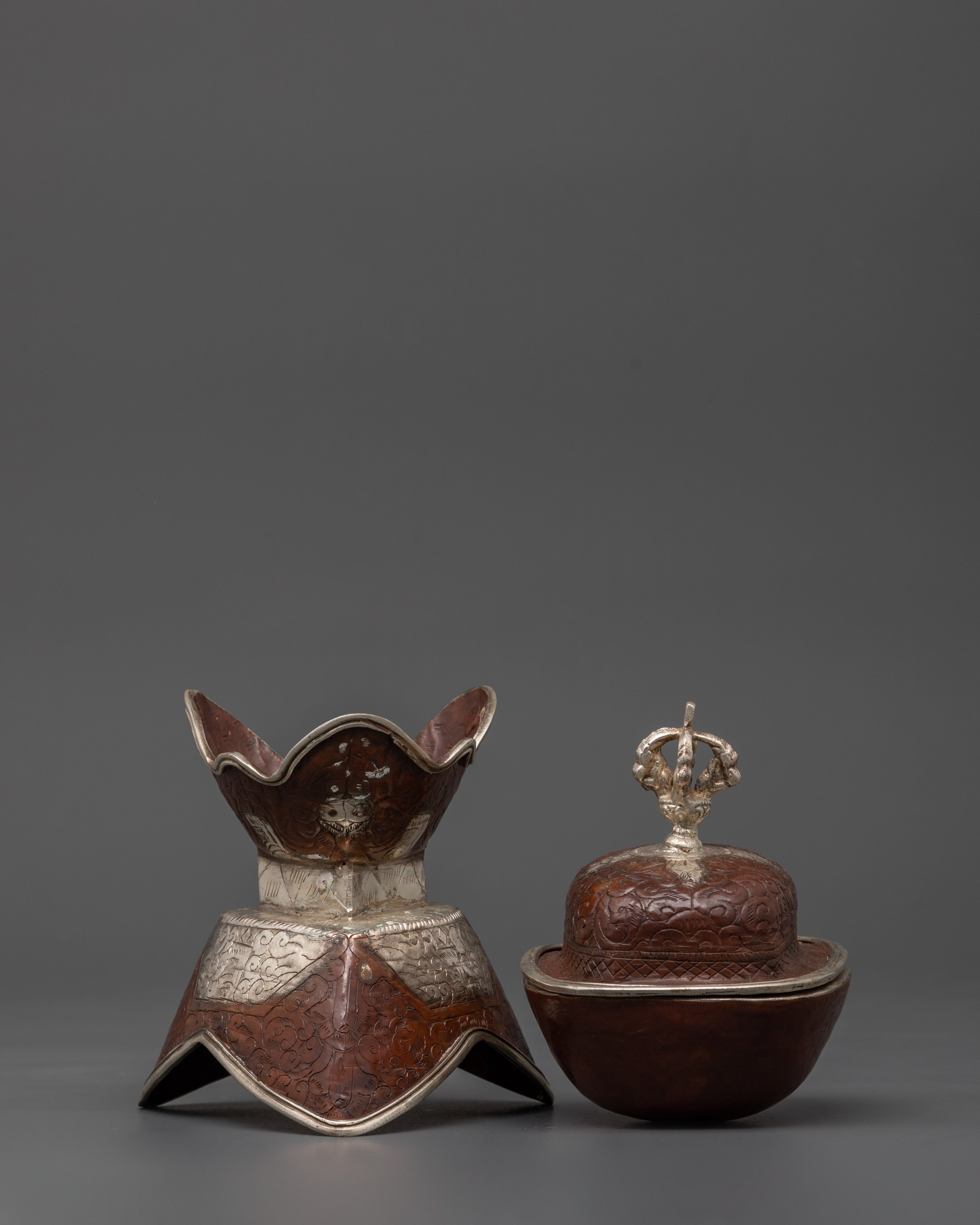 Sacred Tibetan Kapala Ritual Cup | For Offerings and Meditation Practices