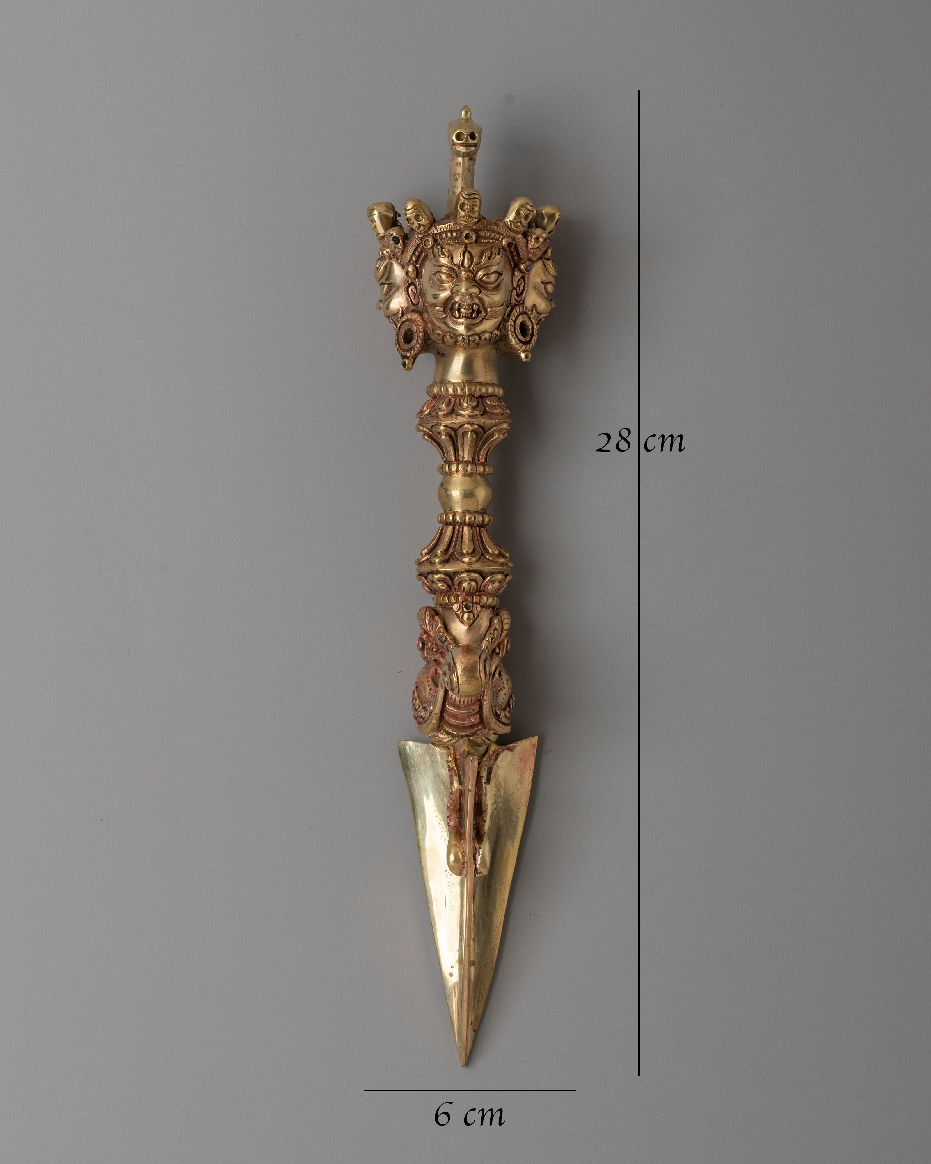 Handcrafted Phurba Tibetan Art | Sacred Ritual Dagger for Spiritual Practices