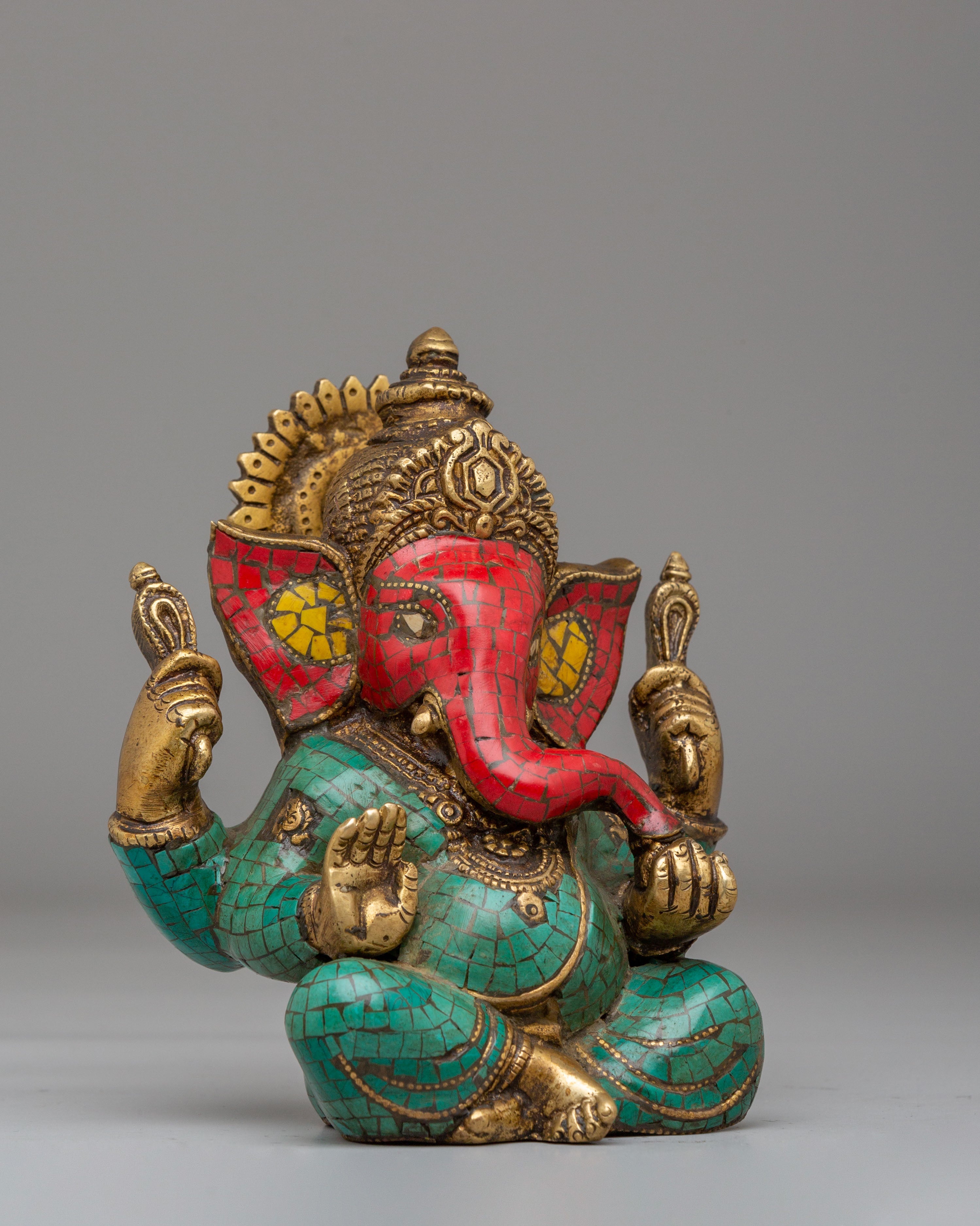 Handmade Hindu Ganesh Statue | Idol for Spiritual Blessings and Decor