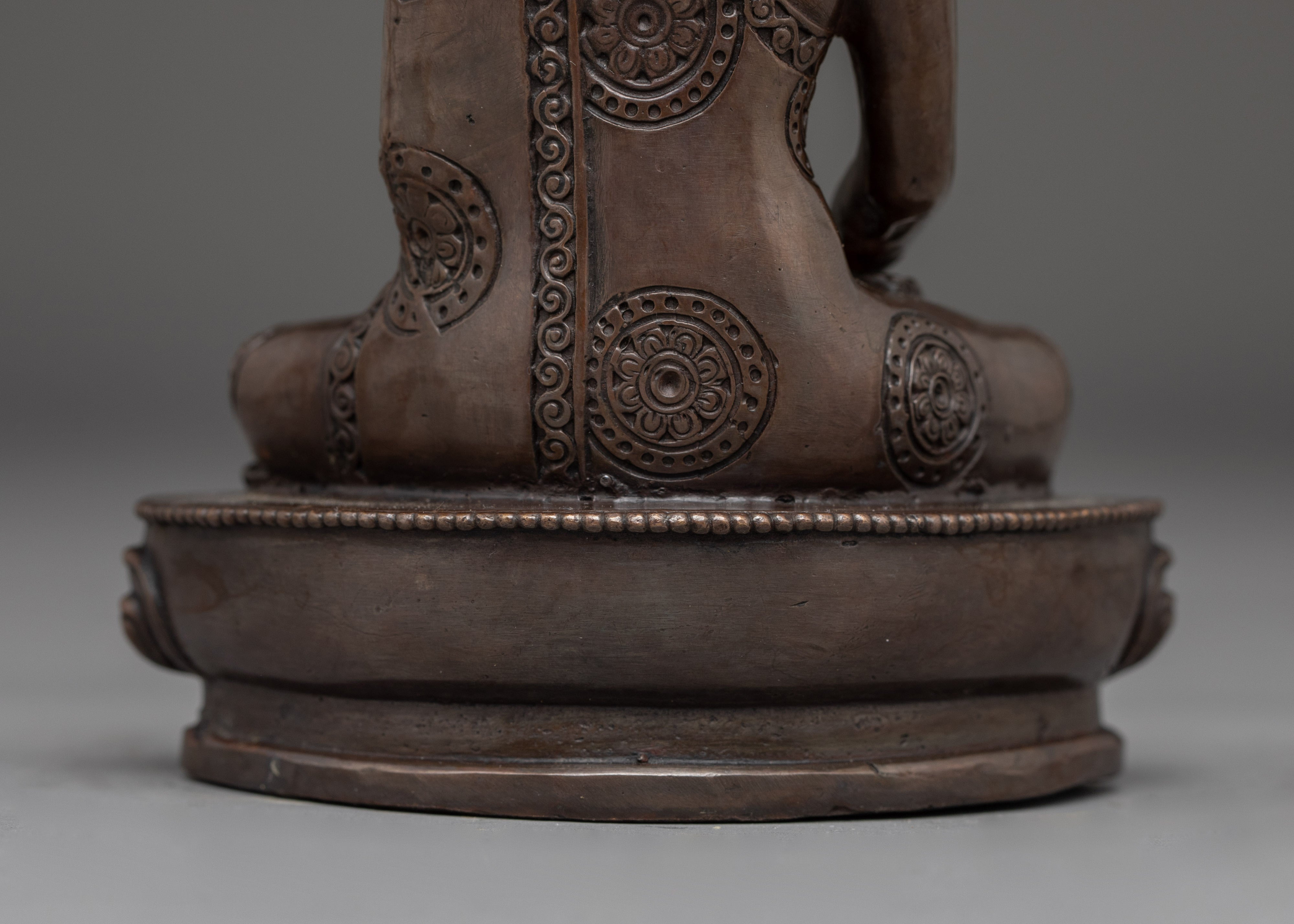 Historical Shakyamuni Buddha Oxidized Copper Statue | Gautama Artwork Artwork