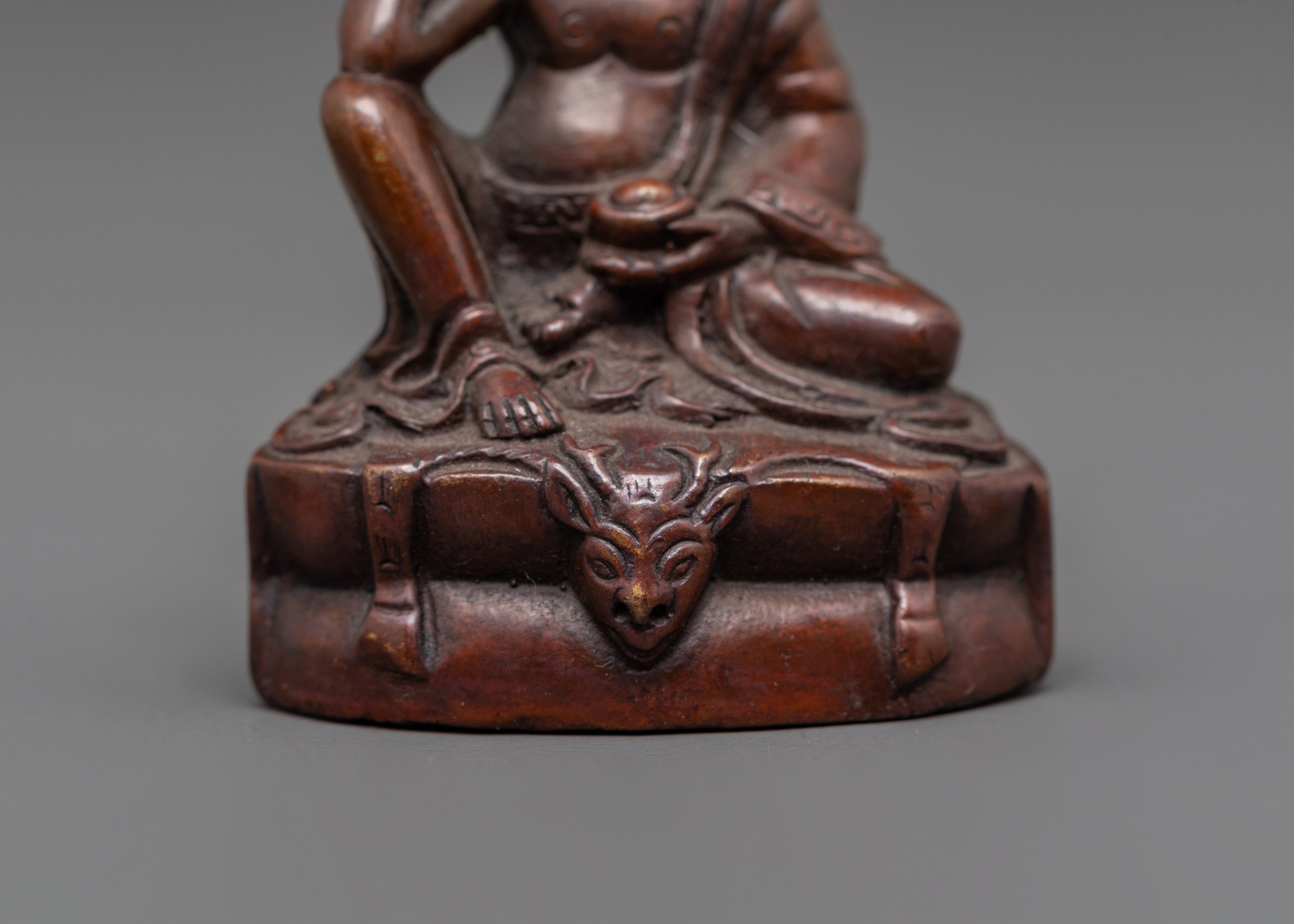 Buddhist Master Milarepa Tibetan Statue | Copper Meditation Figurine