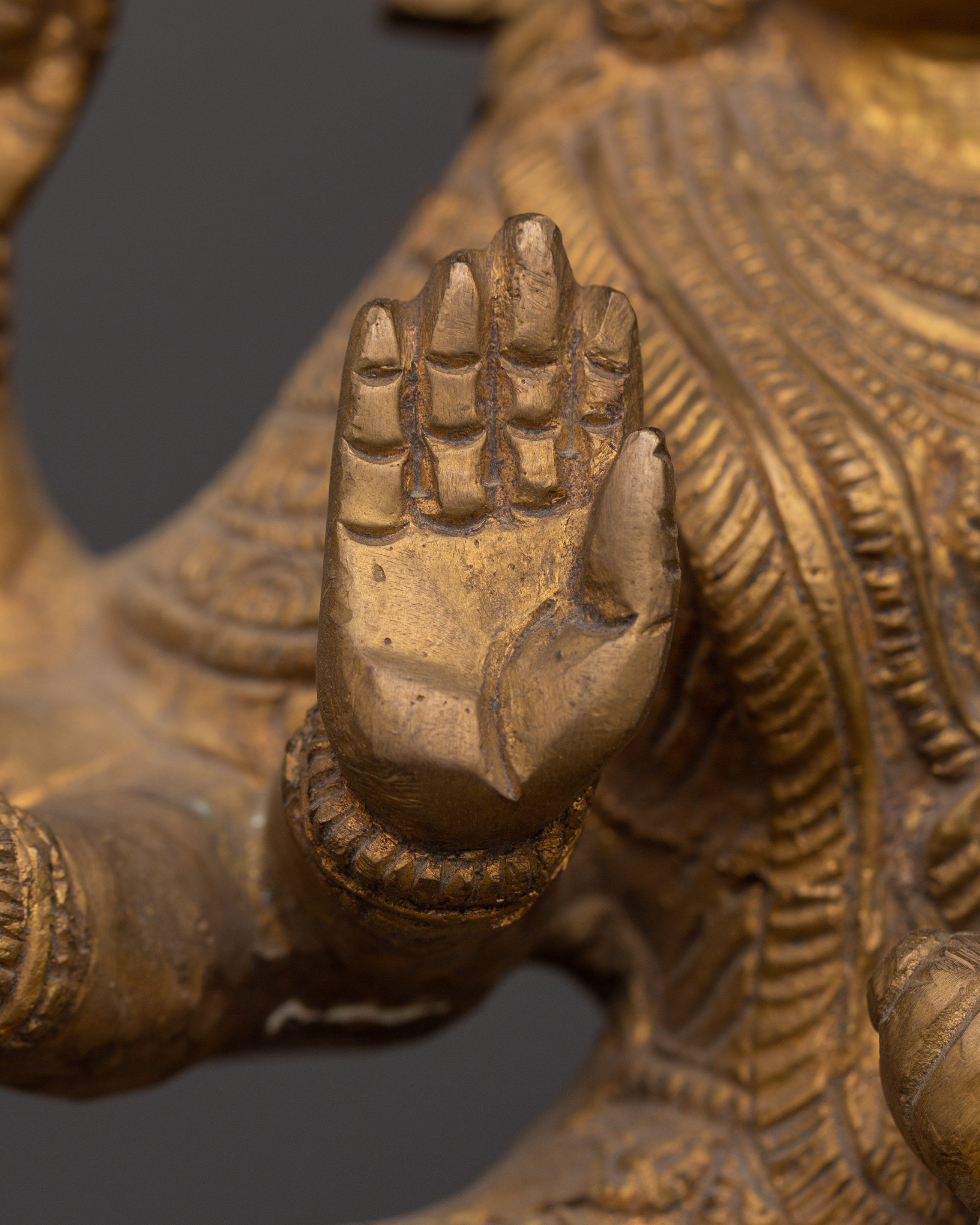 Mighty Goddess Durga Brass Statue | Hindu Deity on Lion